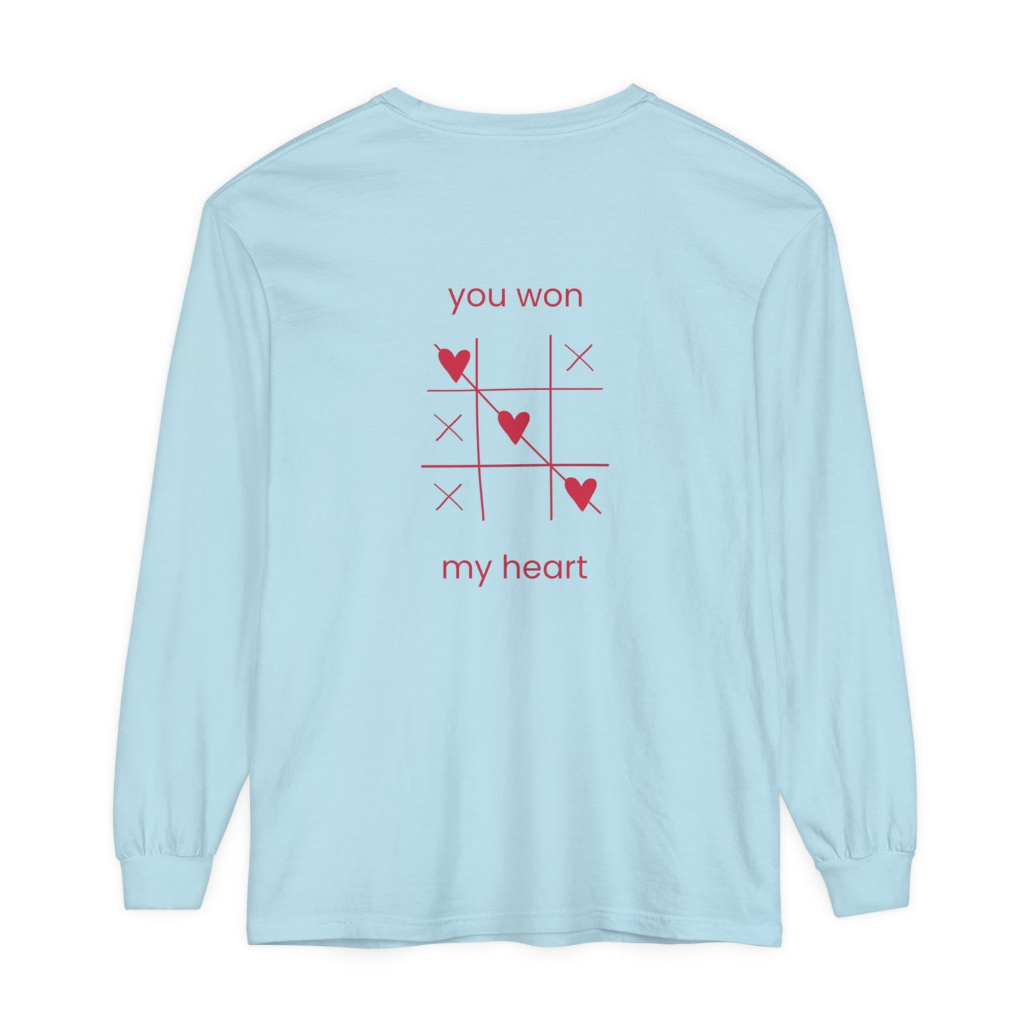 Playful Long Sleeve Tee – 'You Won My Heart'