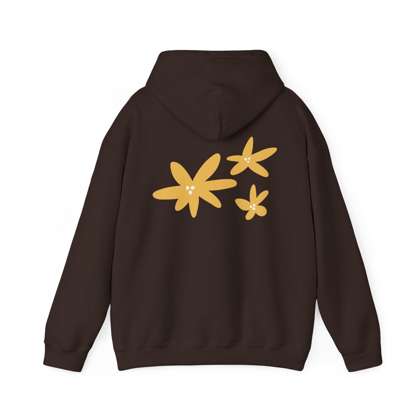 Unisex Heavy Blend™ Floral Hoodie – Cozy Spring Sweatshirt with Yellow Spring Flowers