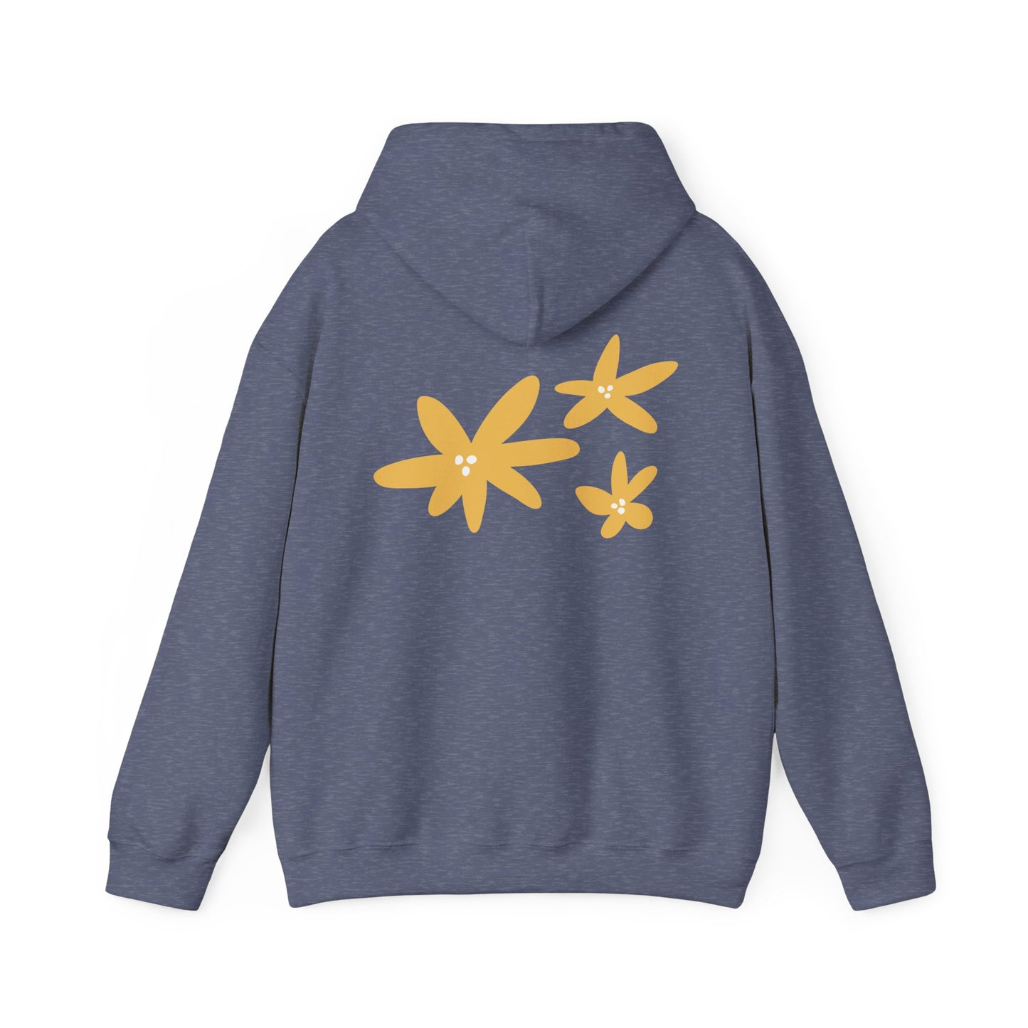 Unisex Heavy Blend™ Floral Hoodie – Cozy Spring Sweatshirt with Yellow Spring Flowers