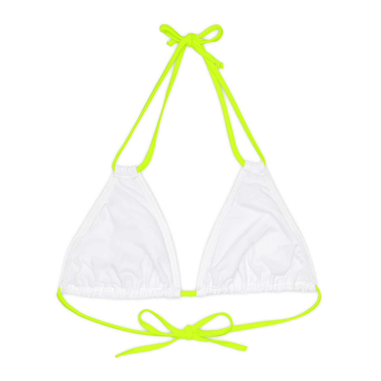 Cute Strappy Triangle Bikini Top - "I'm with Him" Swimwear