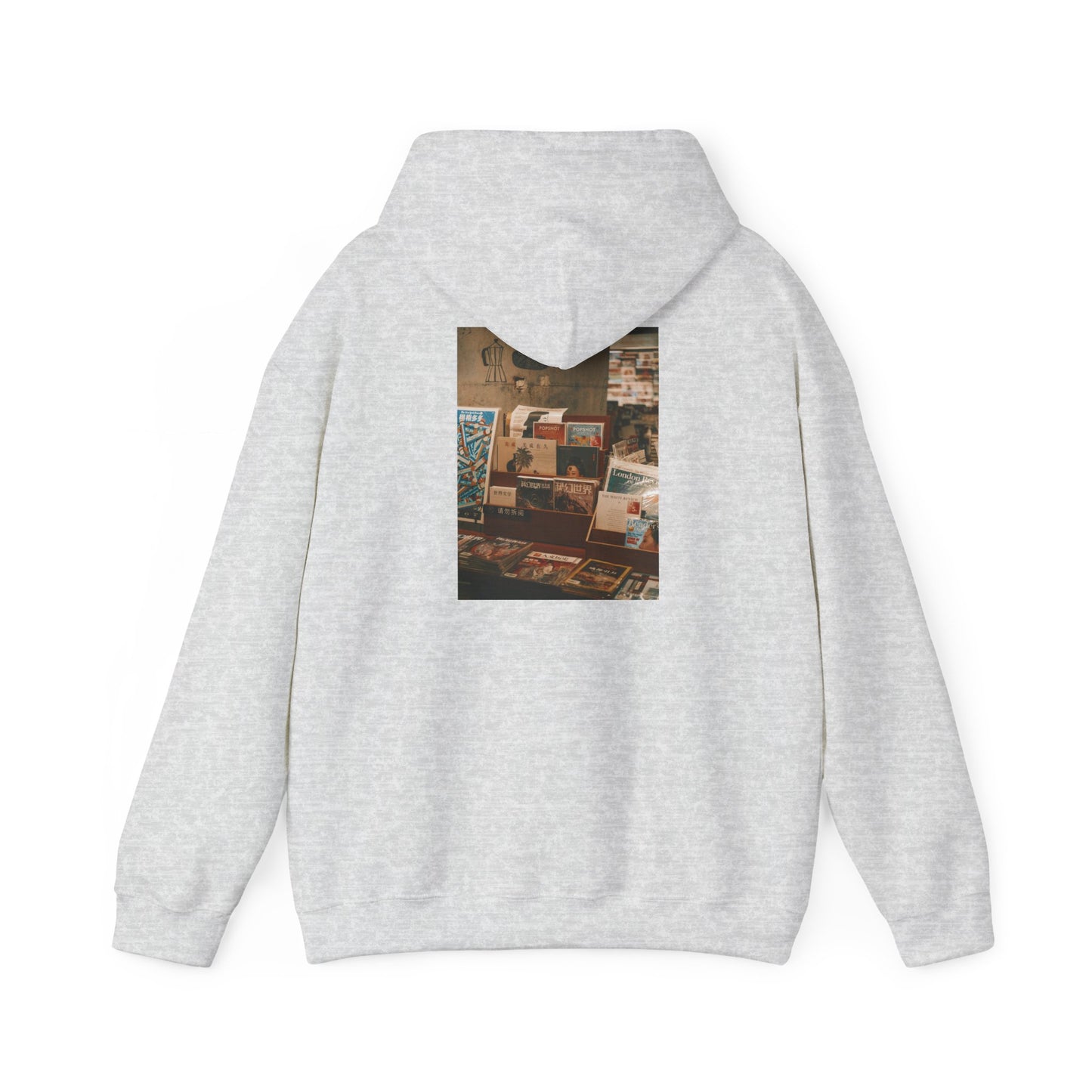 Vintage-Inspired Hooded Sweatshirt with Graphic Design