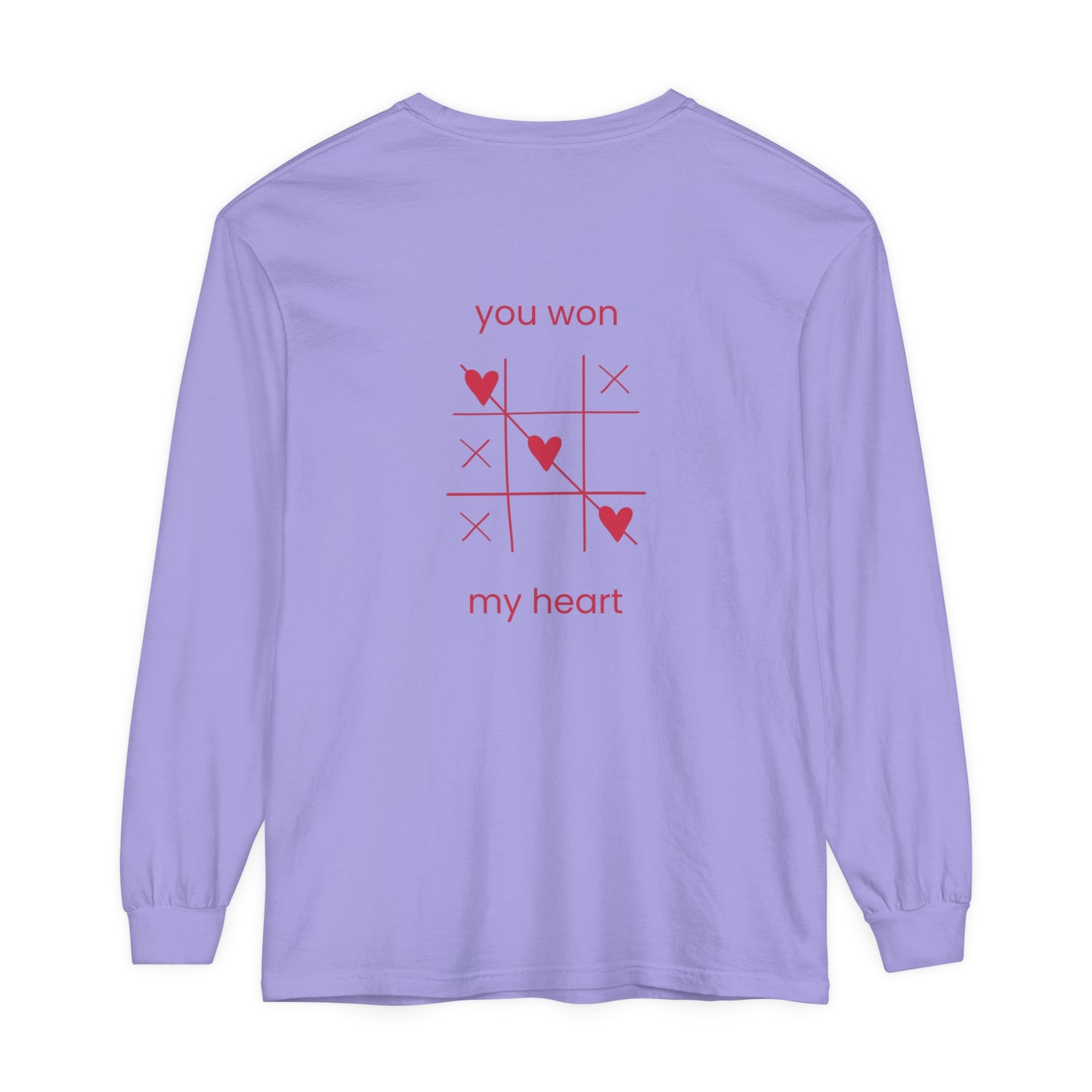 Playful Long Sleeve Tee – 'You Won My Heart'