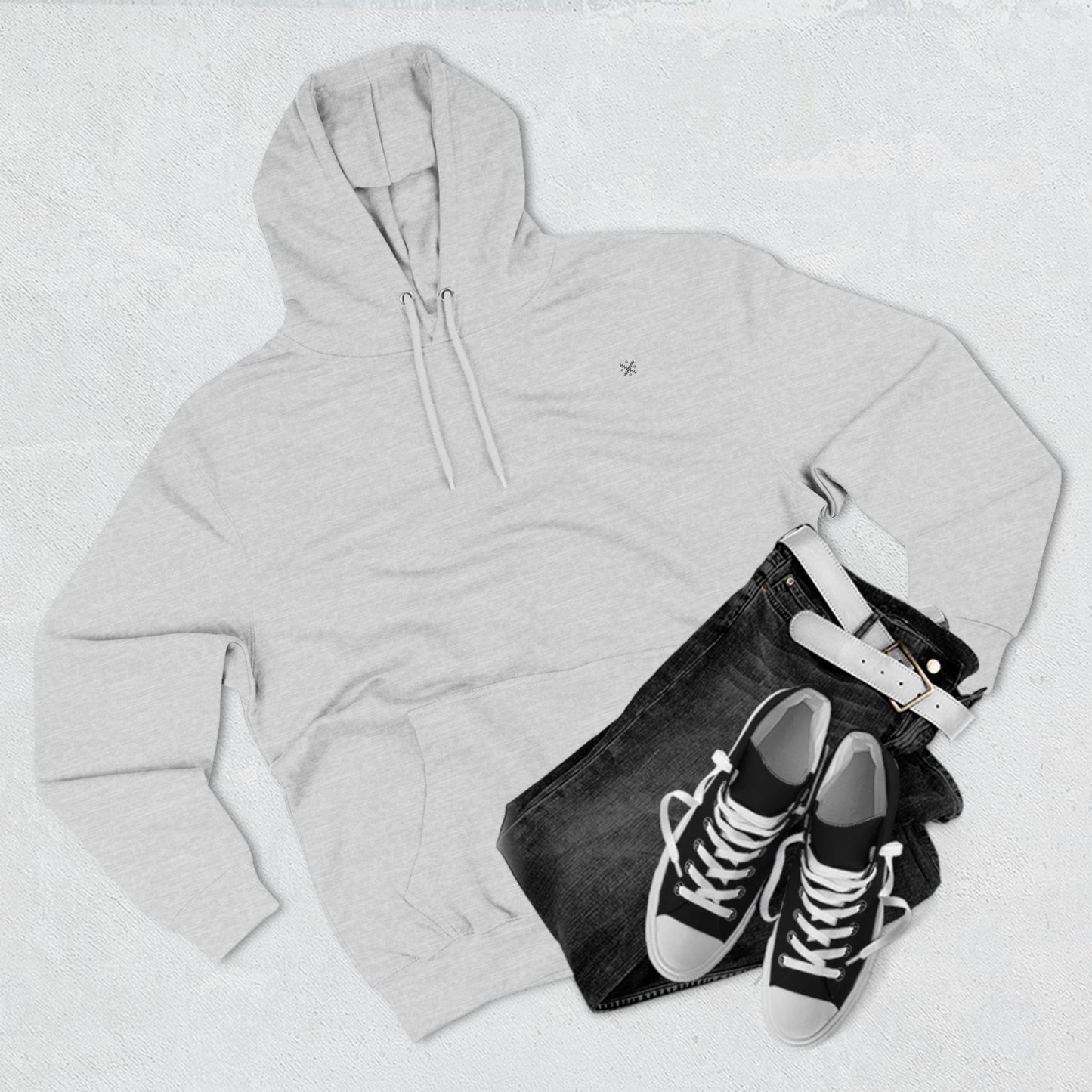 Cozy Three-Panel Fleece Hoodie for Everyday Comfort