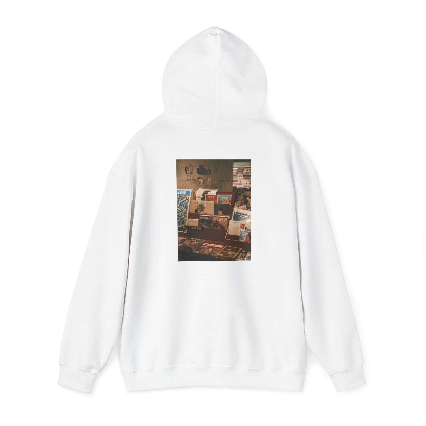 Vintage-Inspired Hooded Sweatshirt with Graphic Design