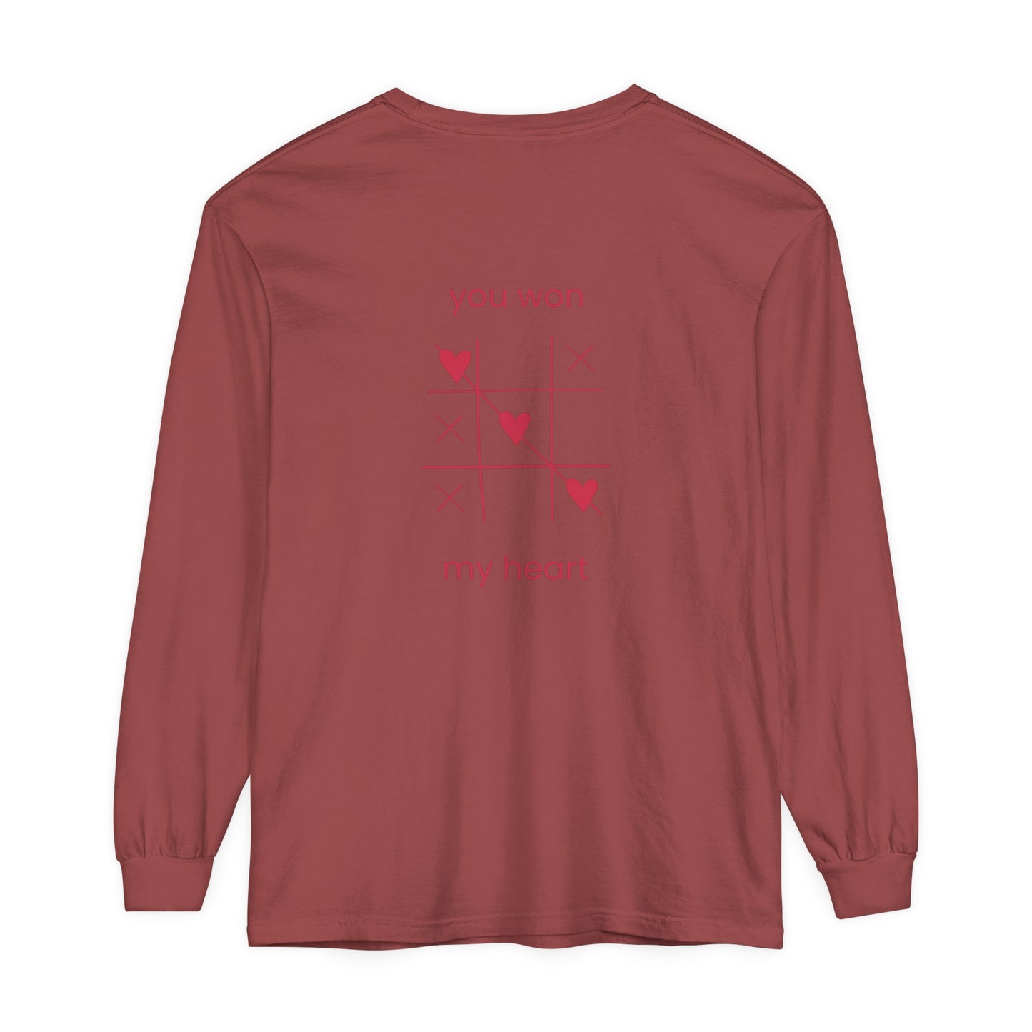 Playful Long Sleeve Tee – 'You Won My Heart'