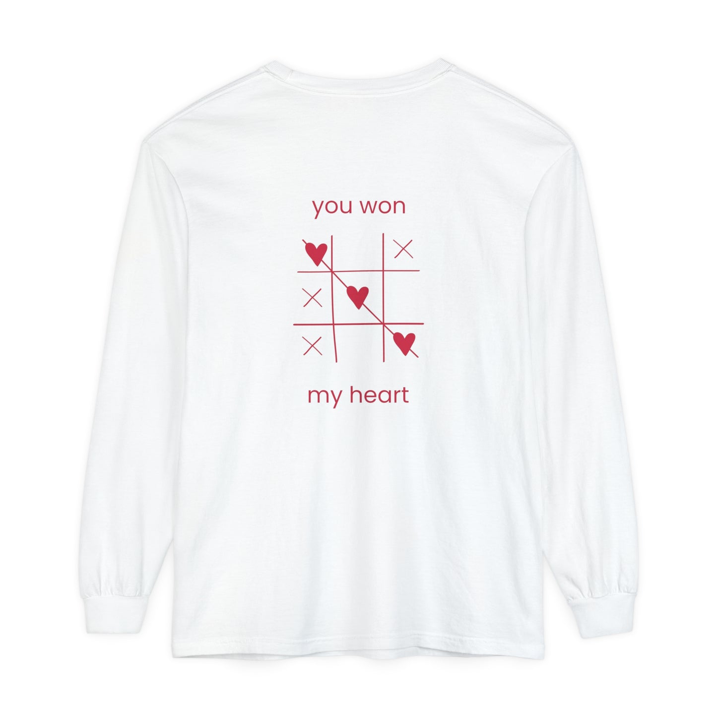 Playful Long Sleeve Tee – 'You Won My Heart'