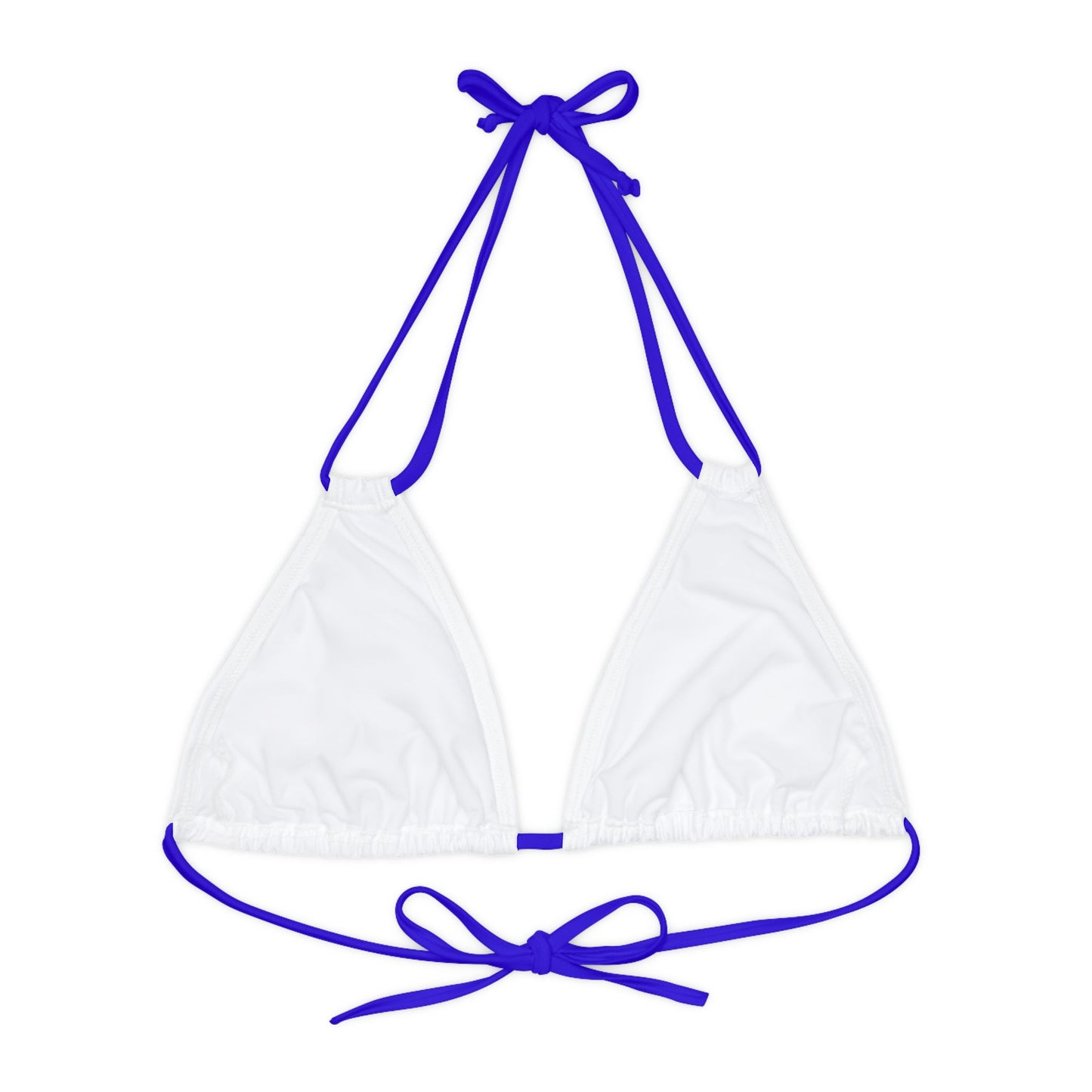 Cute Strappy Triangle Bikini Top - "I'm with Him" Swimwear