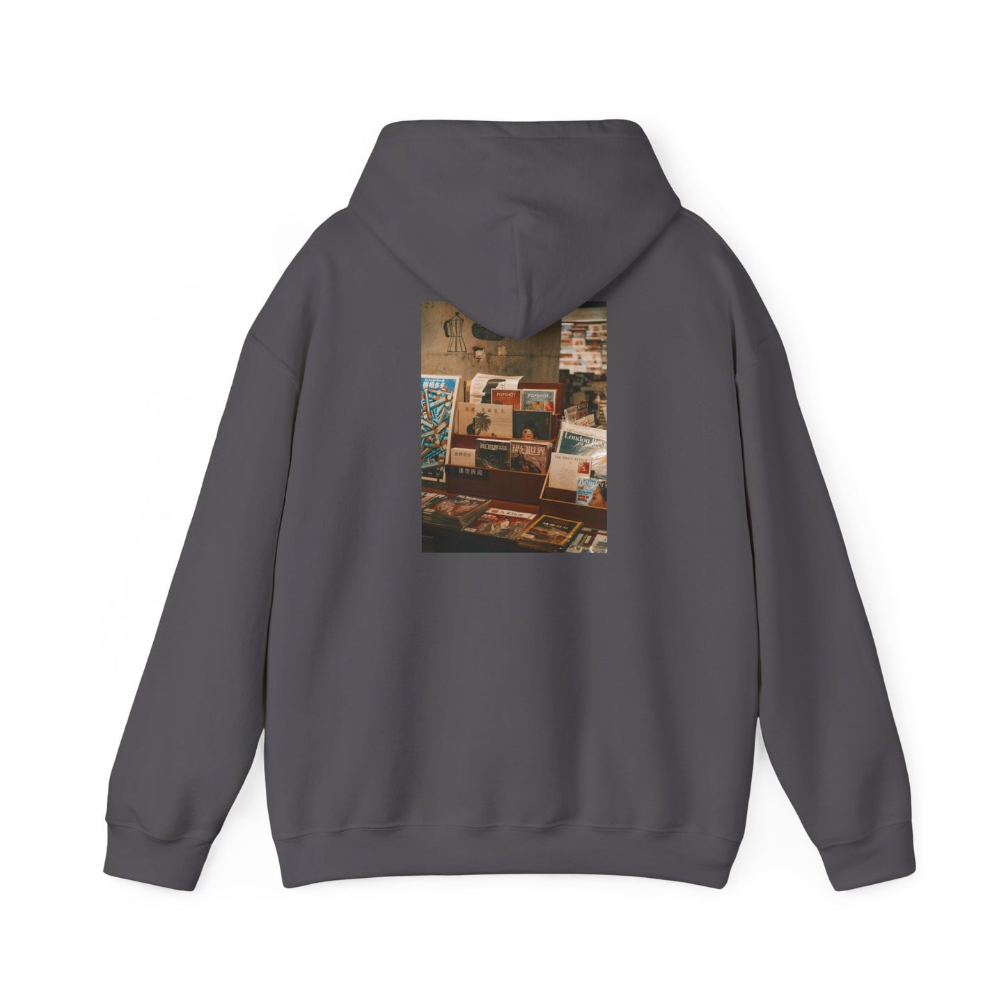 Vintage-Inspired Hooded Sweatshirt with Graphic Design