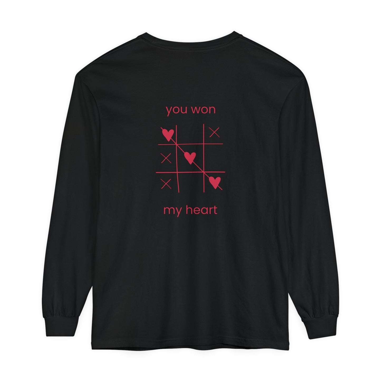 Playful Long Sleeve Tee – 'You Won My Heart'