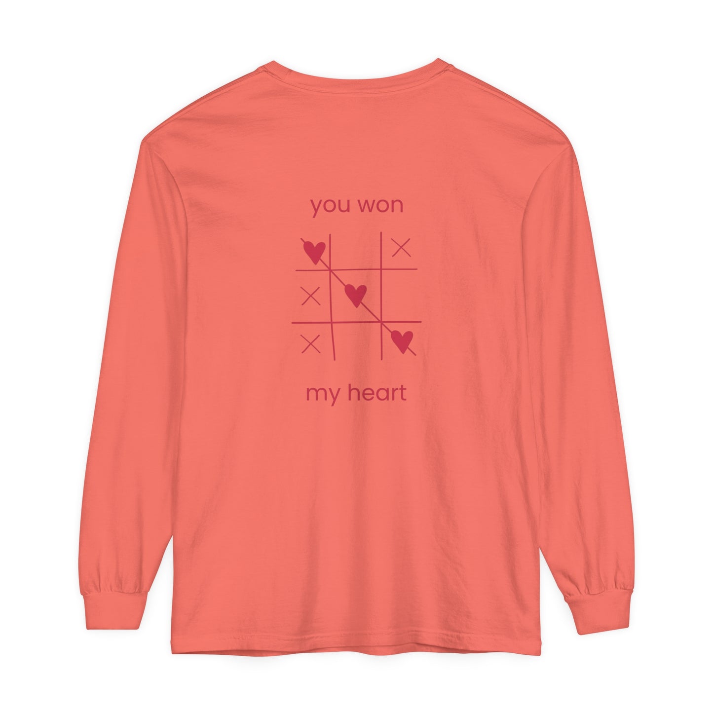 Playful Long Sleeve Tee – 'You Won My Heart'