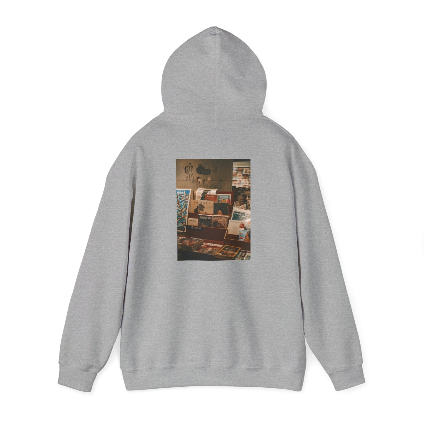 Vintage-Inspired Hooded Sweatshirt with Graphic Design