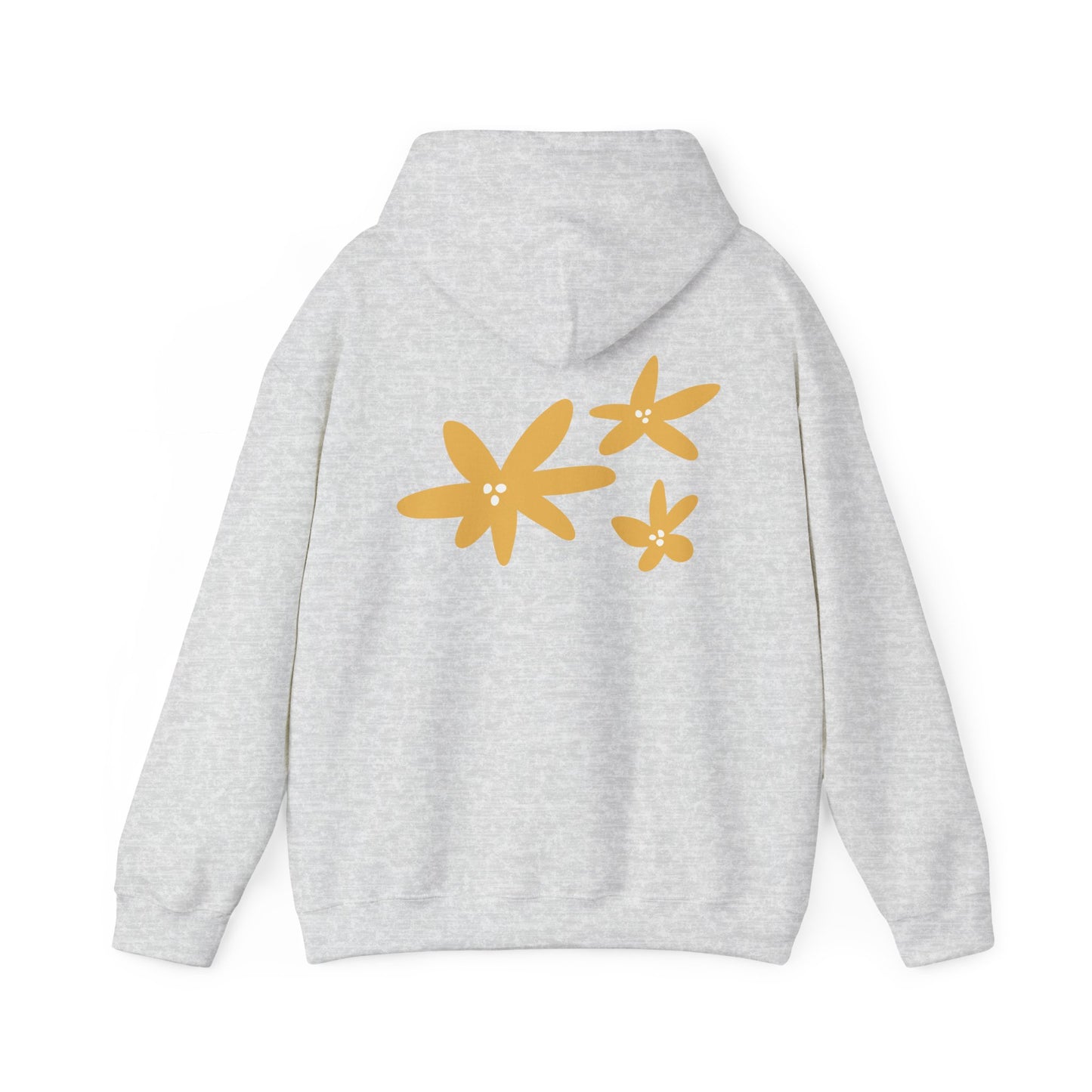 Unisex Heavy Blend™ Floral Hoodie – Cozy Spring Sweatshirt with Yellow Spring Flowers