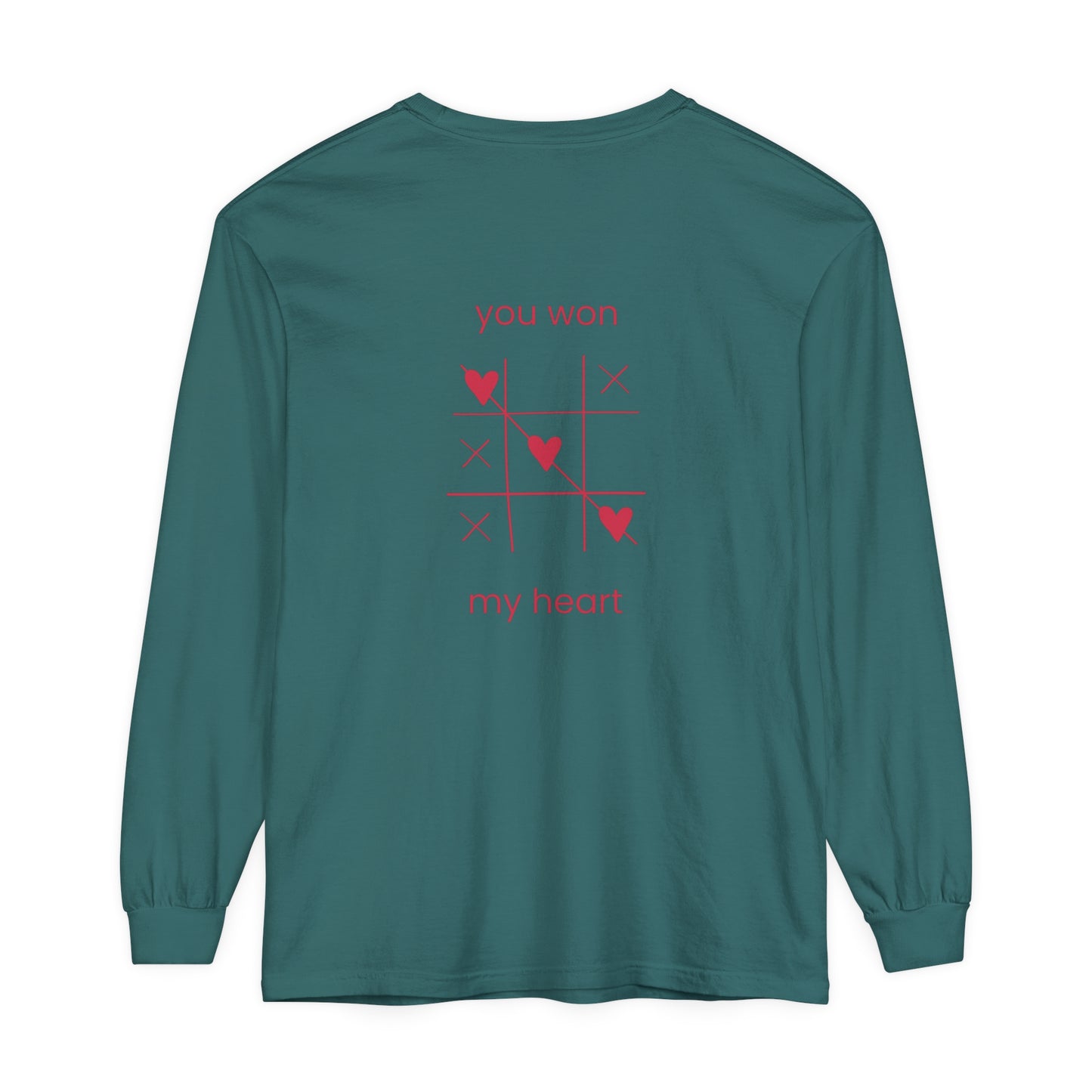 Playful Long Sleeve Tee – 'You Won My Heart'