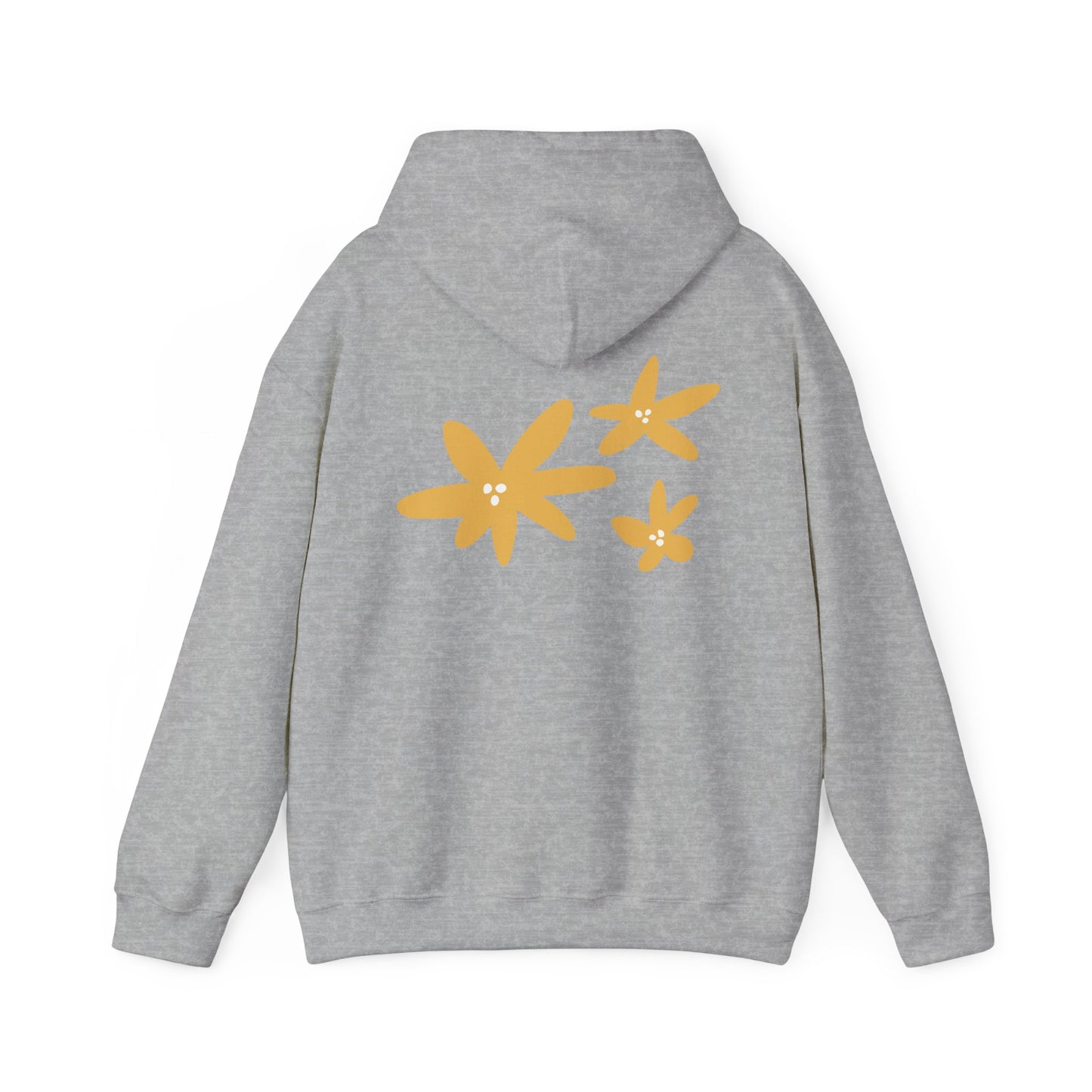 Unisex Heavy Blend™ Floral Hoodie – Cozy Spring Sweatshirt with Yellow Spring Flowers