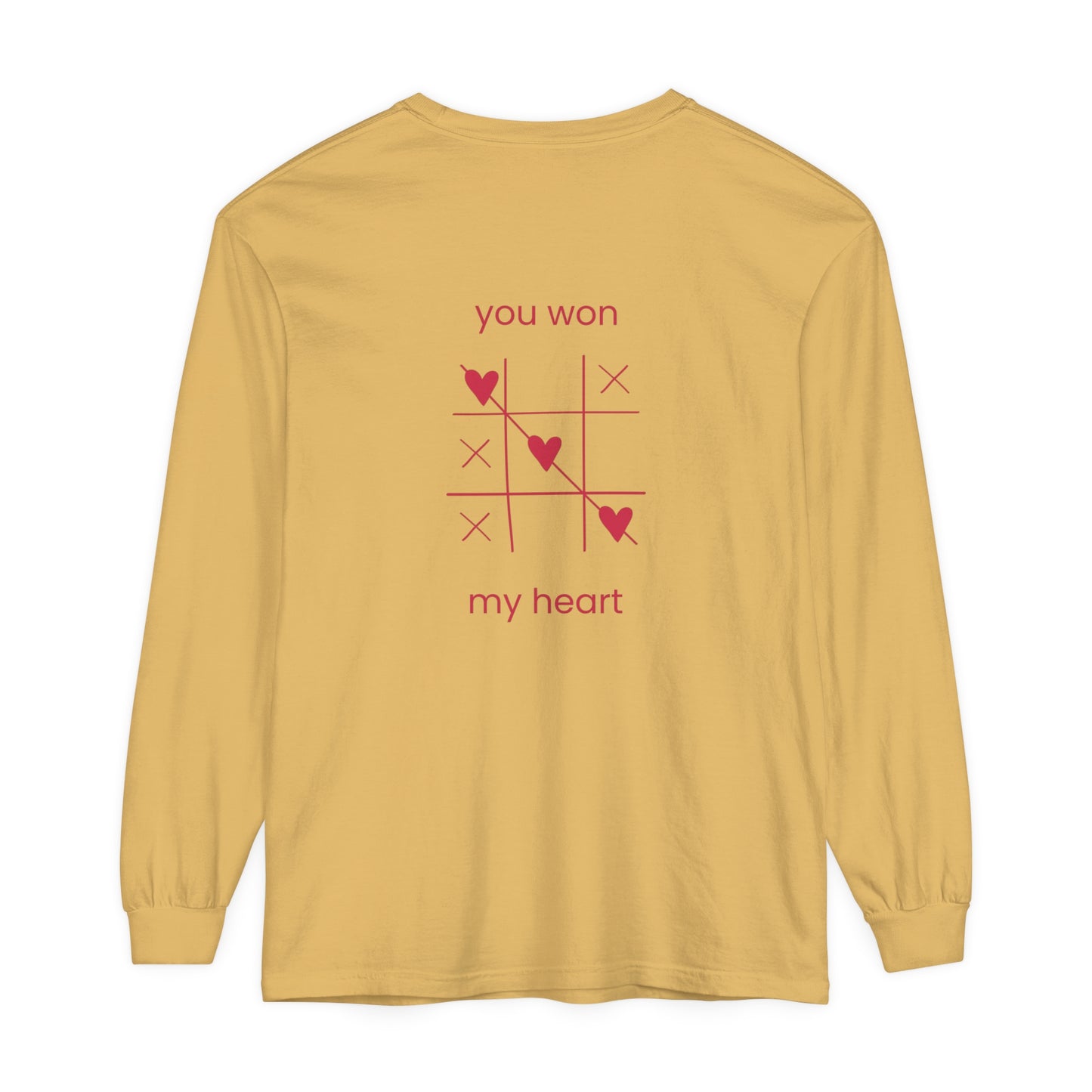 Playful Long Sleeve Tee – 'You Won My Heart'