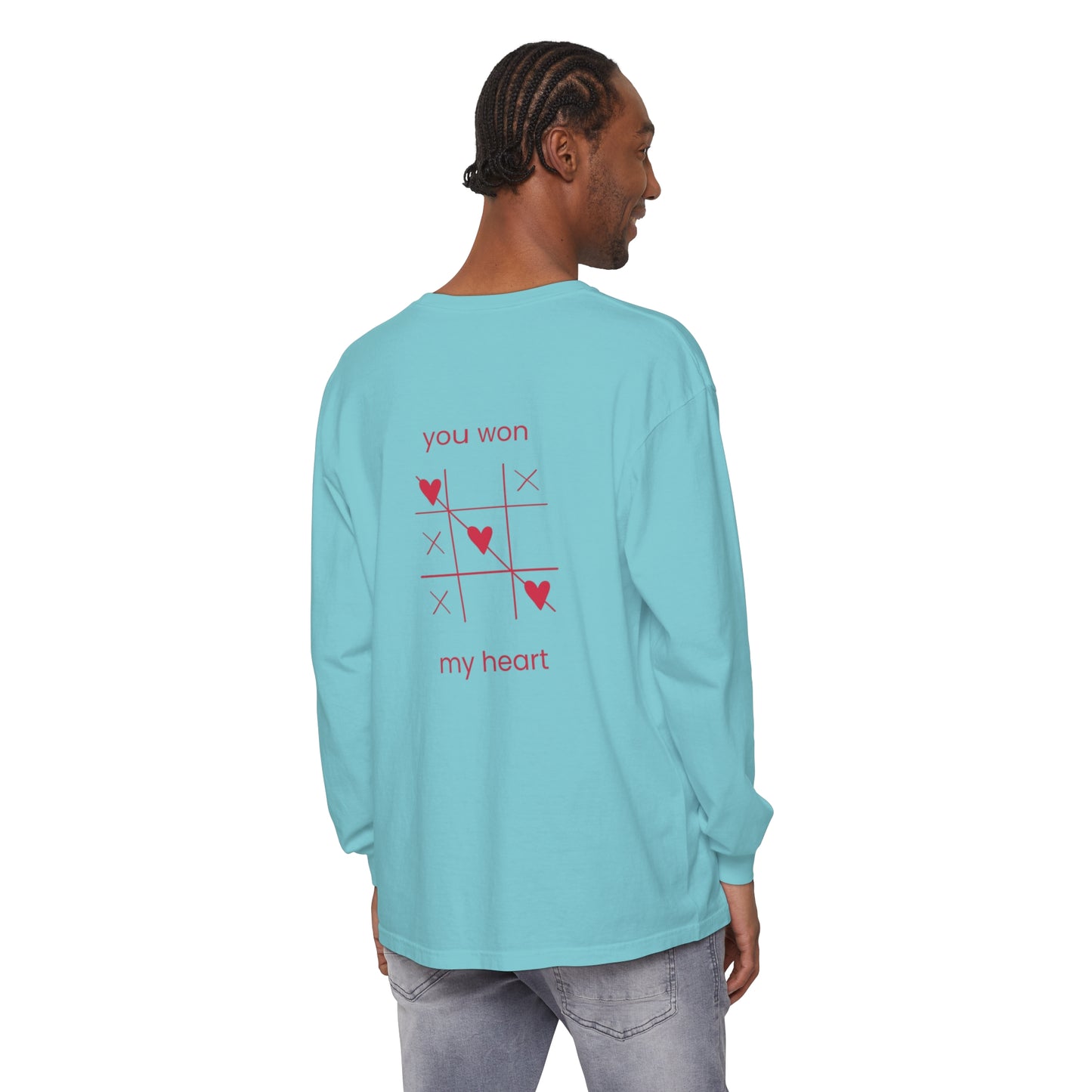 Playful Long Sleeve Tee – 'You Won My Heart'