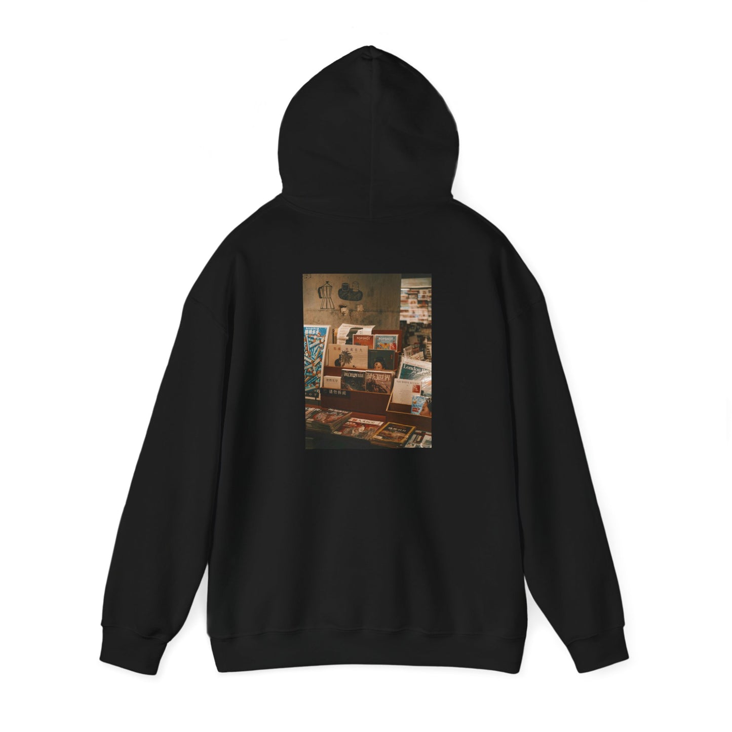 Vintage-Inspired Hooded Sweatshirt with Graphic Design