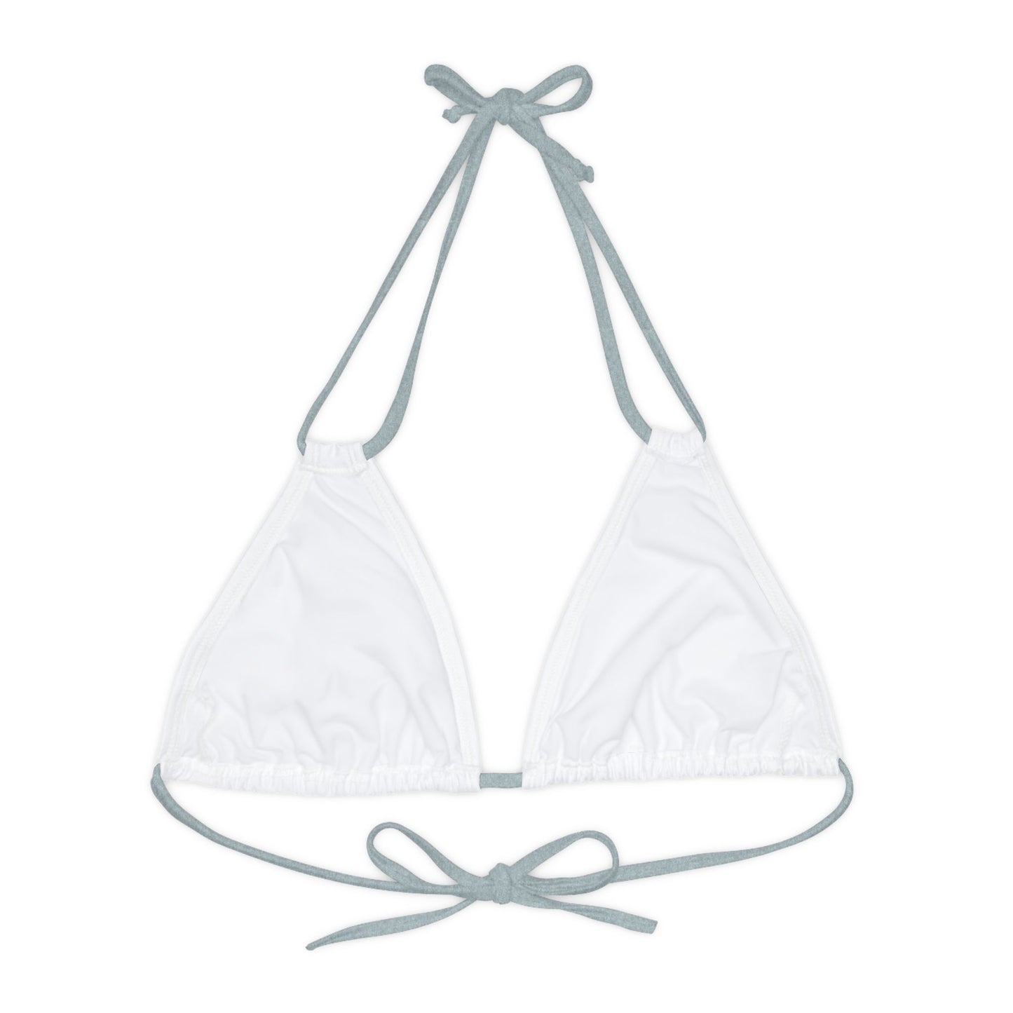 Cute Strappy Triangle Bikini Top - "I'm with Him" Swimwear