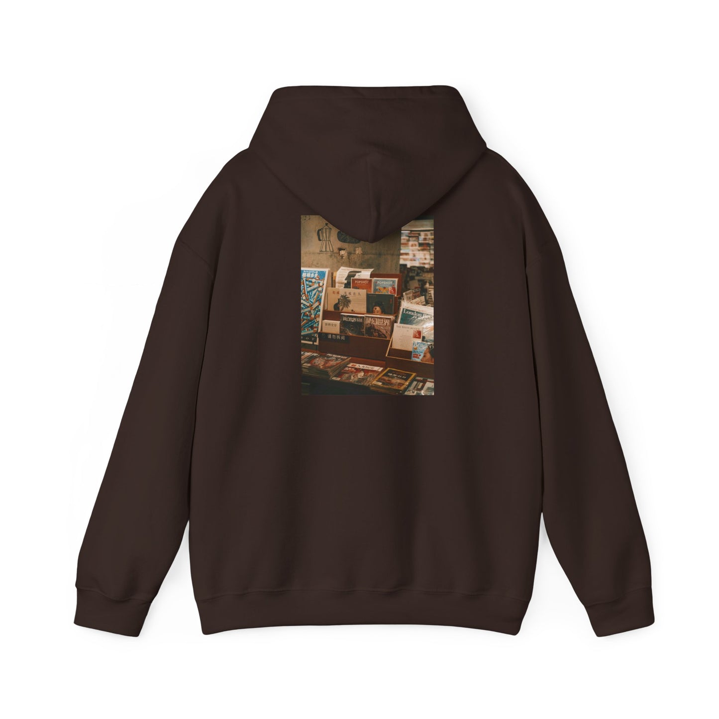 Vintage-Inspired Hooded Sweatshirt with Graphic Design