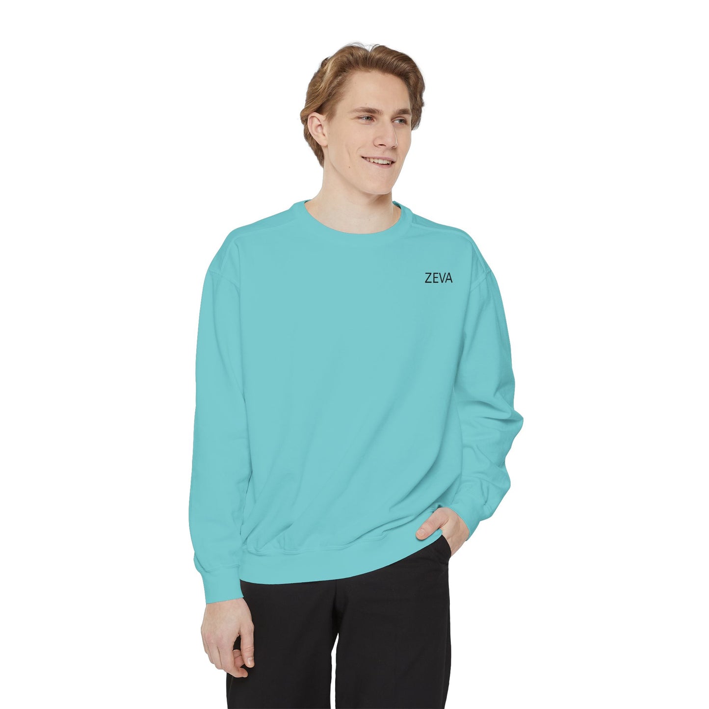 Garment-Dyed Sweatshirt Retro Car Design - Casual Outings & Gifting