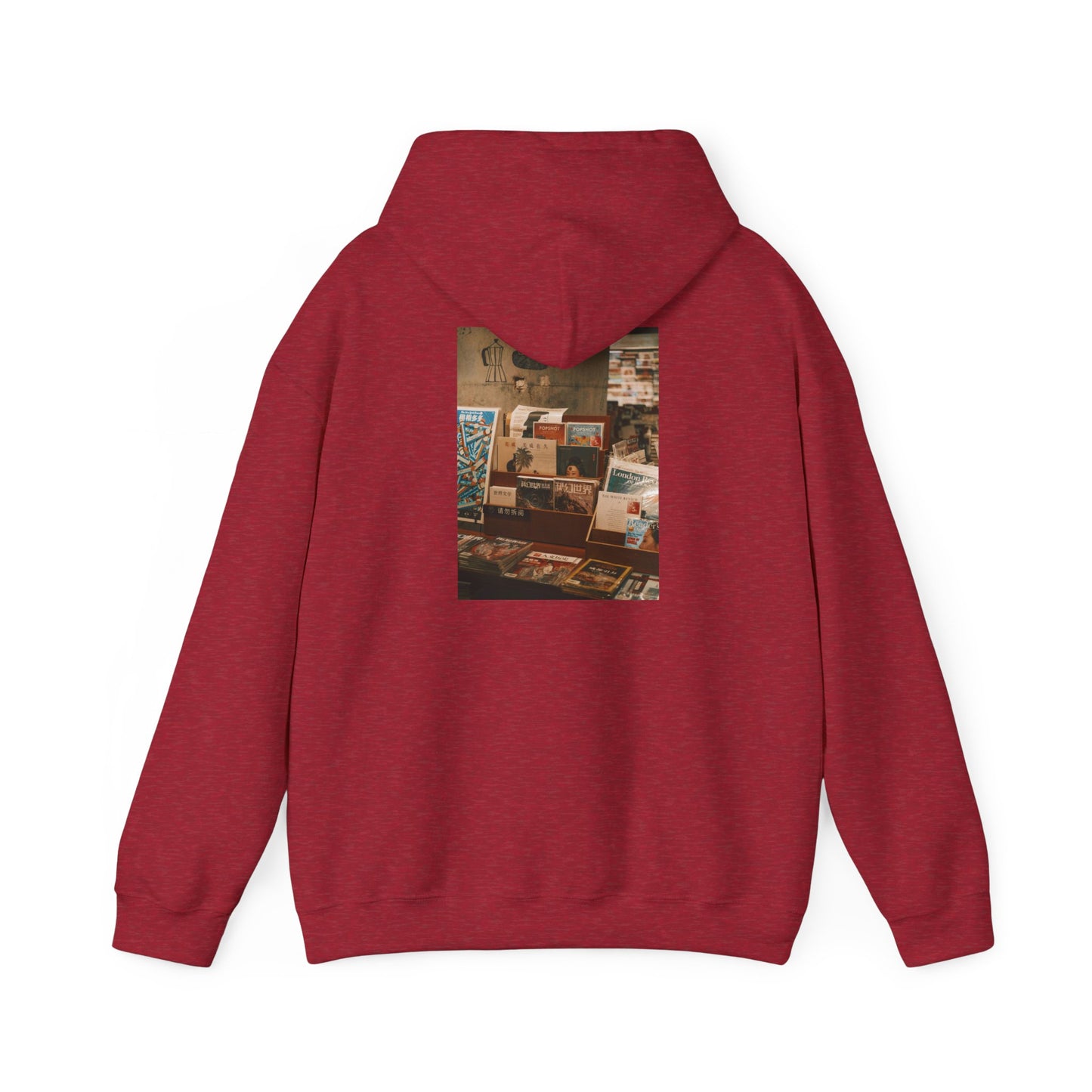 Vintage-Inspired Hooded Sweatshirt with Graphic Design