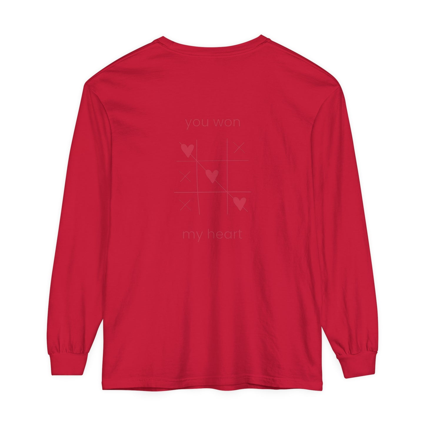 Playful Long Sleeve Tee – 'You Won My Heart'