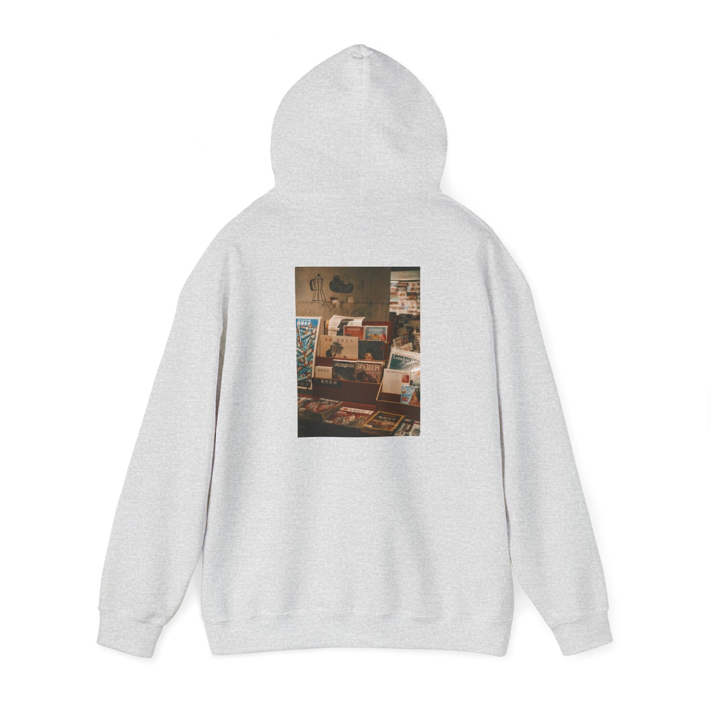 Vintage-Inspired Hooded Sweatshirt with Graphic Design