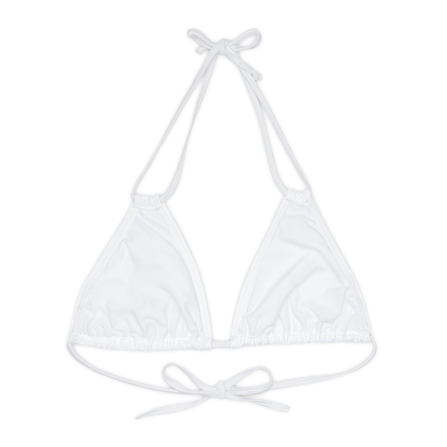 Cute Strappy Triangle Bikini Top - "I'm with Him" Swimwear