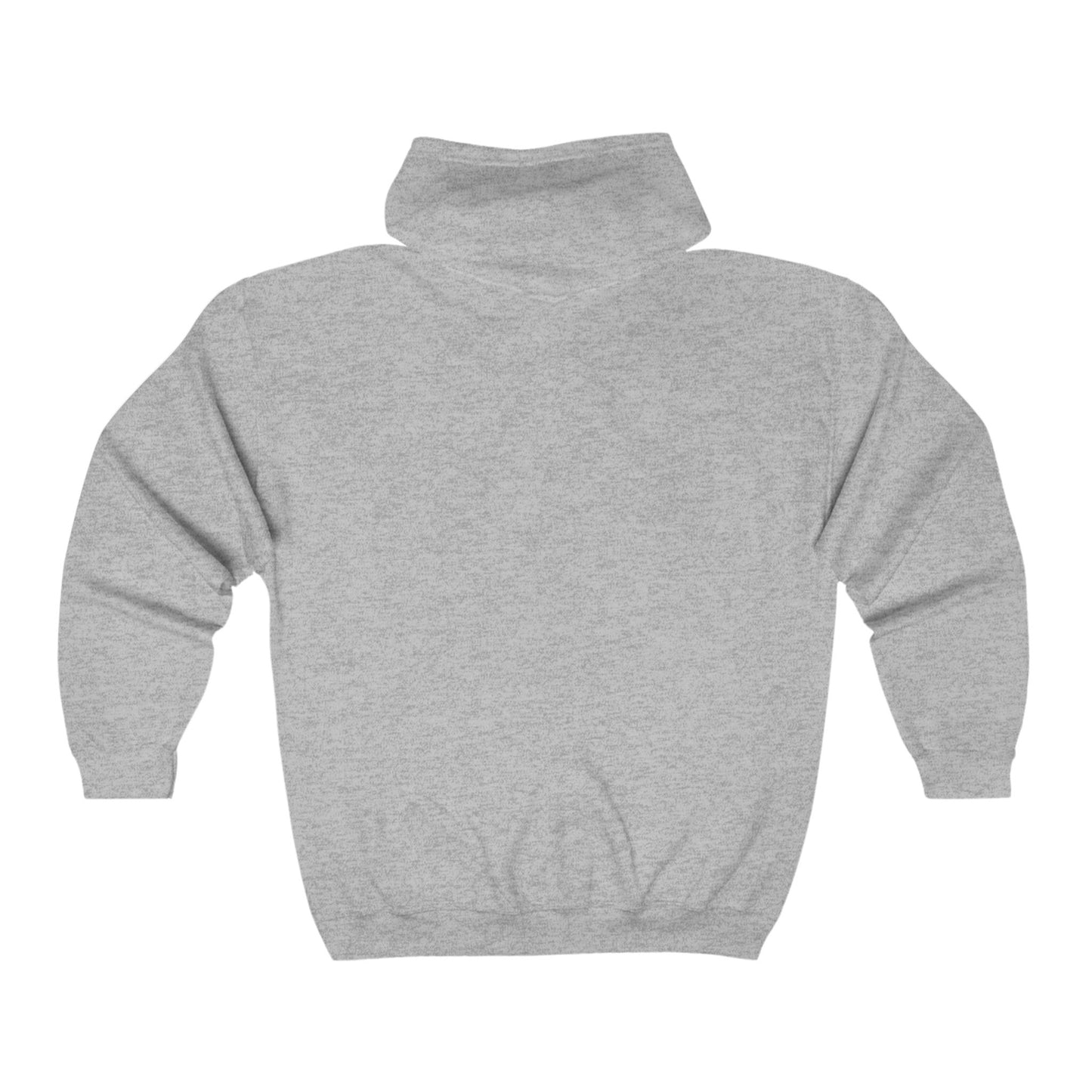 Full Zip Hooded Sweatshirt - Classic Comfy Style, Reduced Pilling - 50% Cotton, 50% Polyester