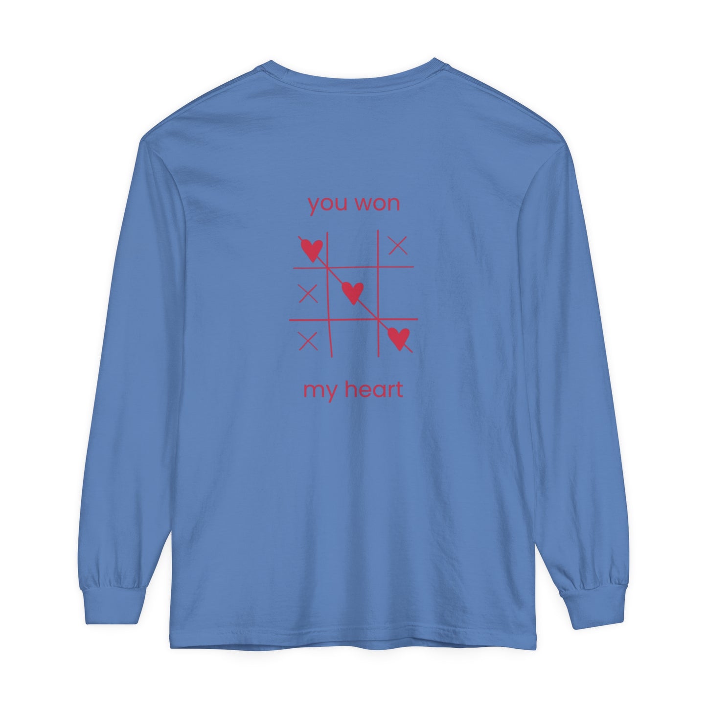 Playful Long Sleeve Tee – 'You Won My Heart'