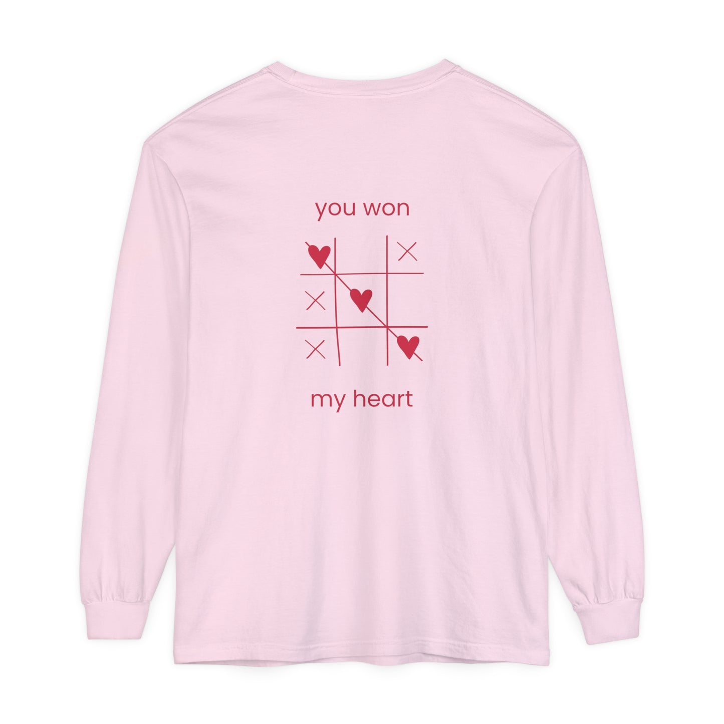 Playful Long Sleeve Tee – 'You Won My Heart'