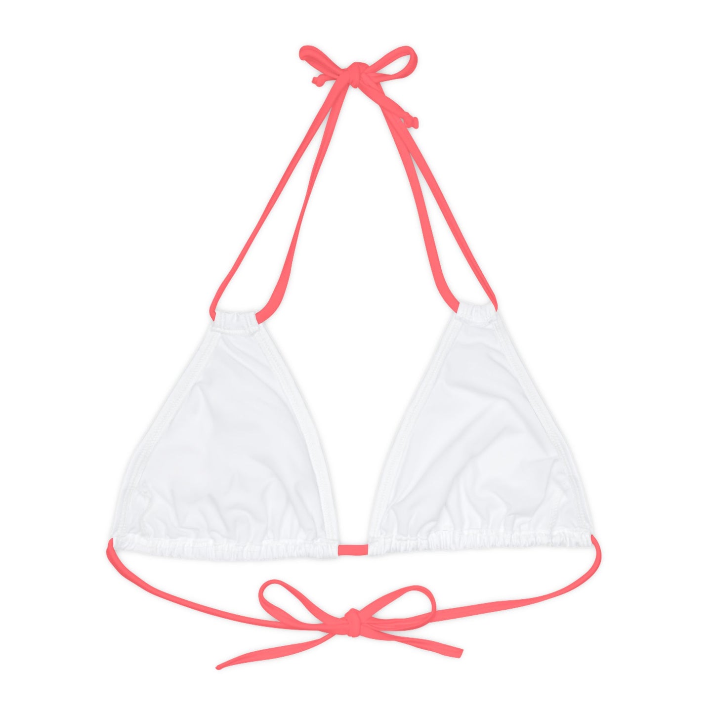 Cute Strappy Triangle Bikini Top - "I'm with Him" Swimwear