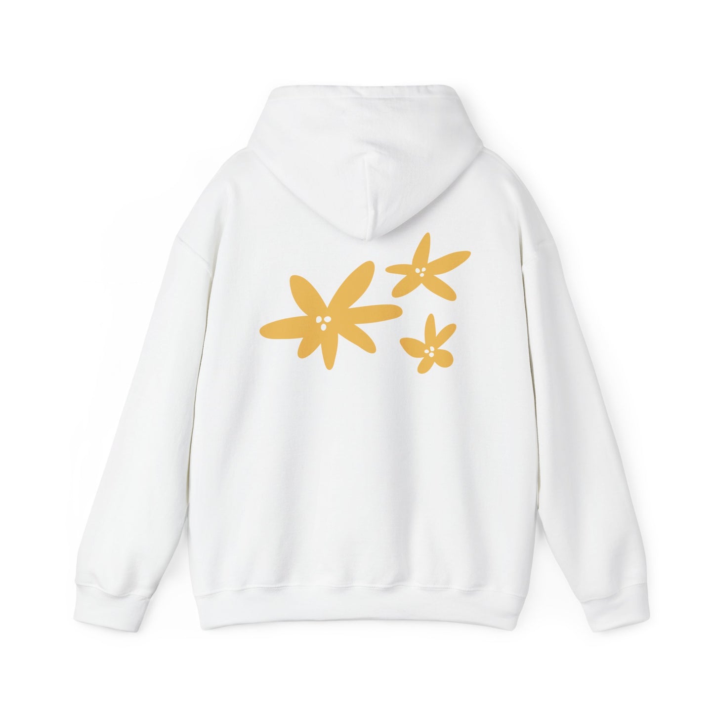 Unisex Heavy Blend™ Floral Hoodie – Cozy Spring Sweatshirt with Yellow Spring Flowers