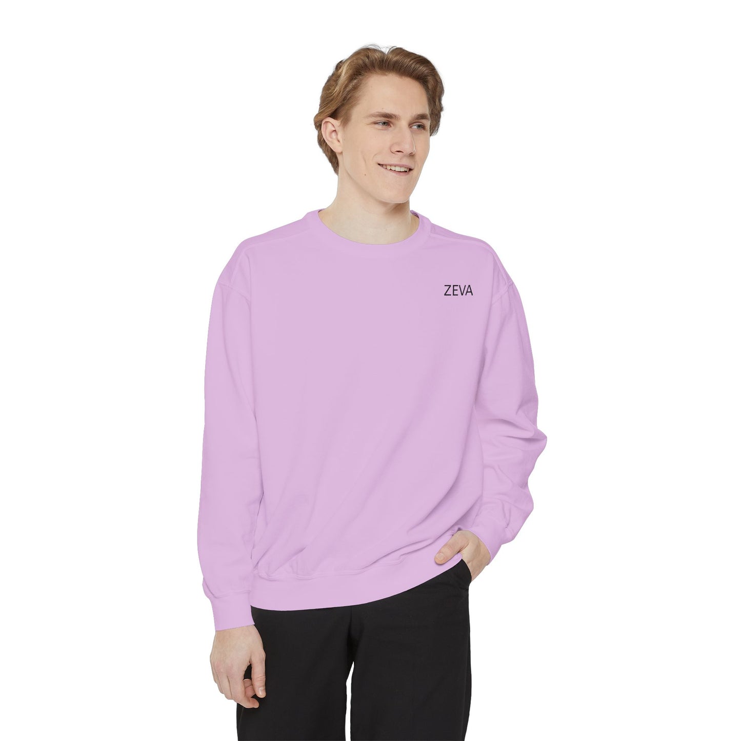 Garment-Dyed Sweatshirt Retro Car Design - Casual Outings & Gifting