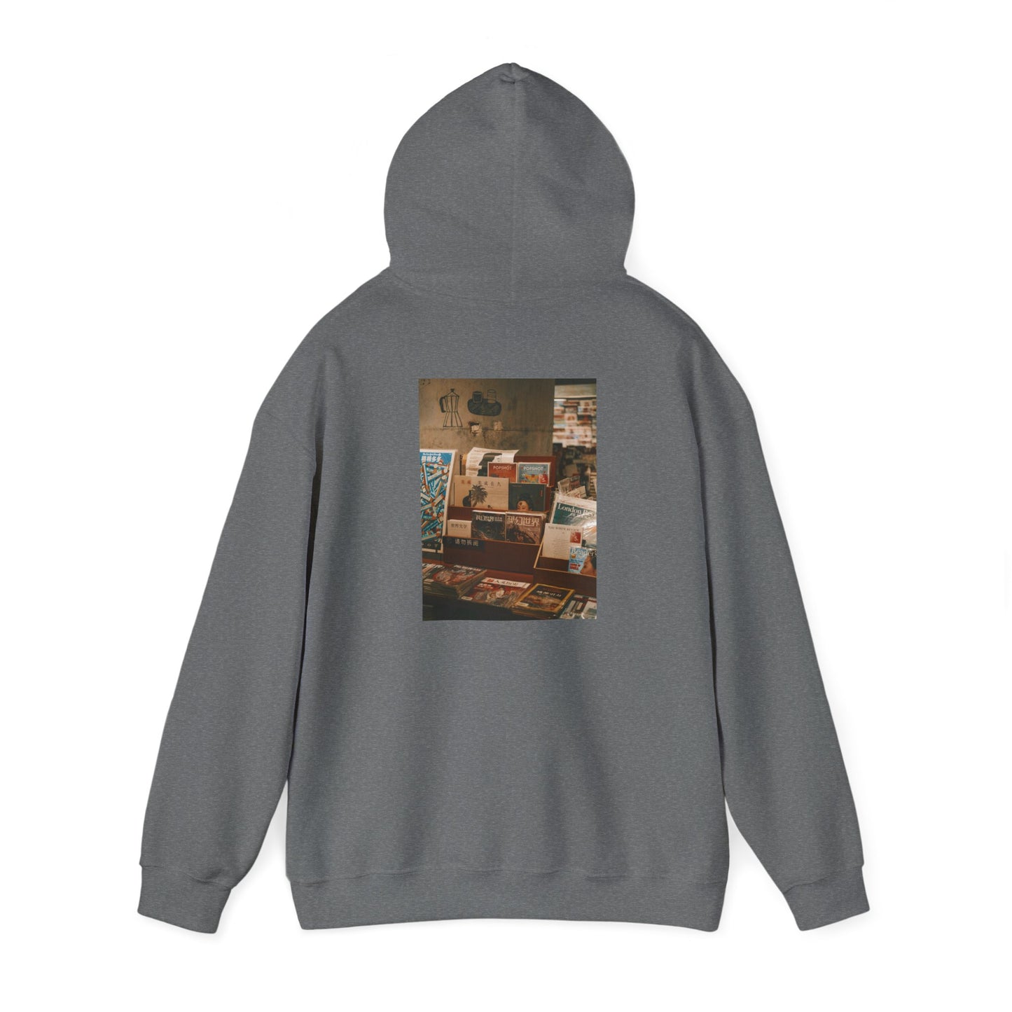 Vintage-Inspired Hooded Sweatshirt with Graphic Design