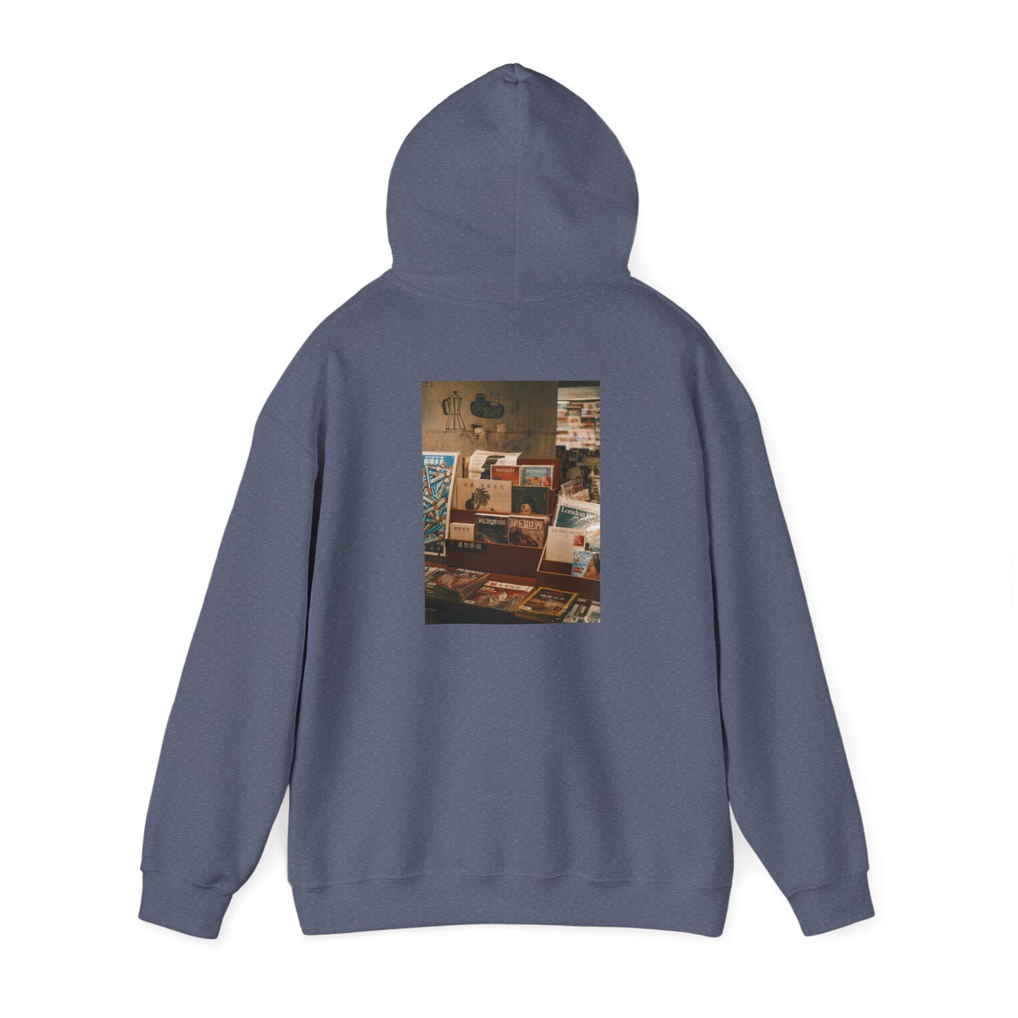 Vintage-Inspired Hooded Sweatshirt with Graphic Design