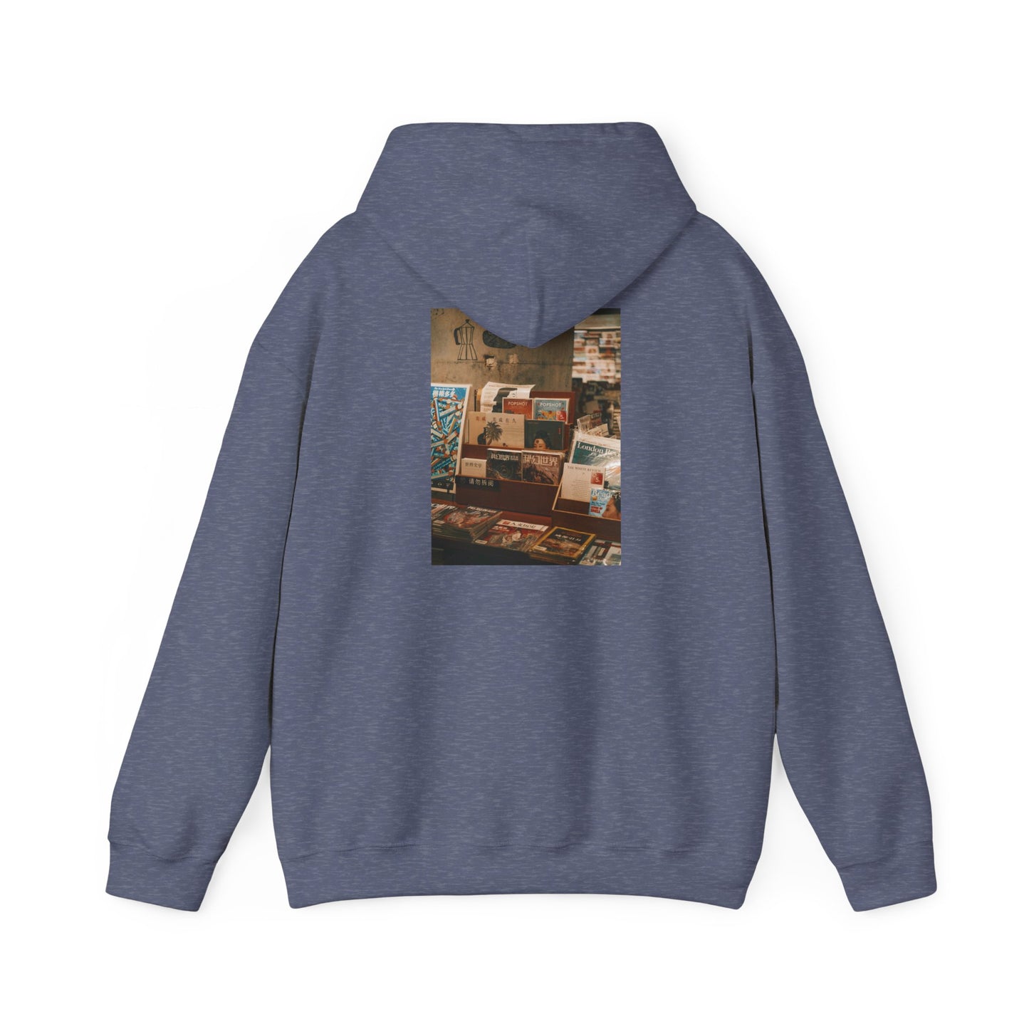 Vintage-Inspired Hooded Sweatshirt with Graphic Design