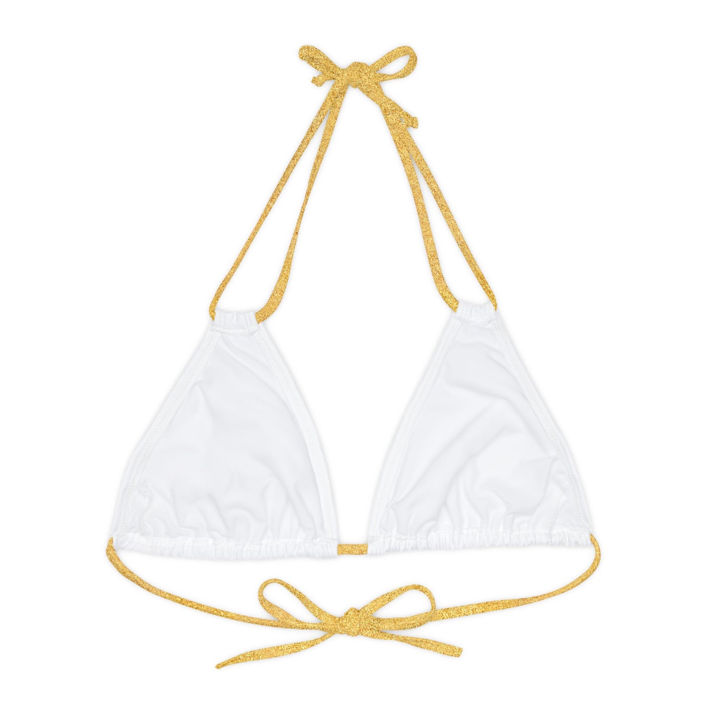 Cute Strappy Triangle Bikini Top - "I'm with Him" Swimwear