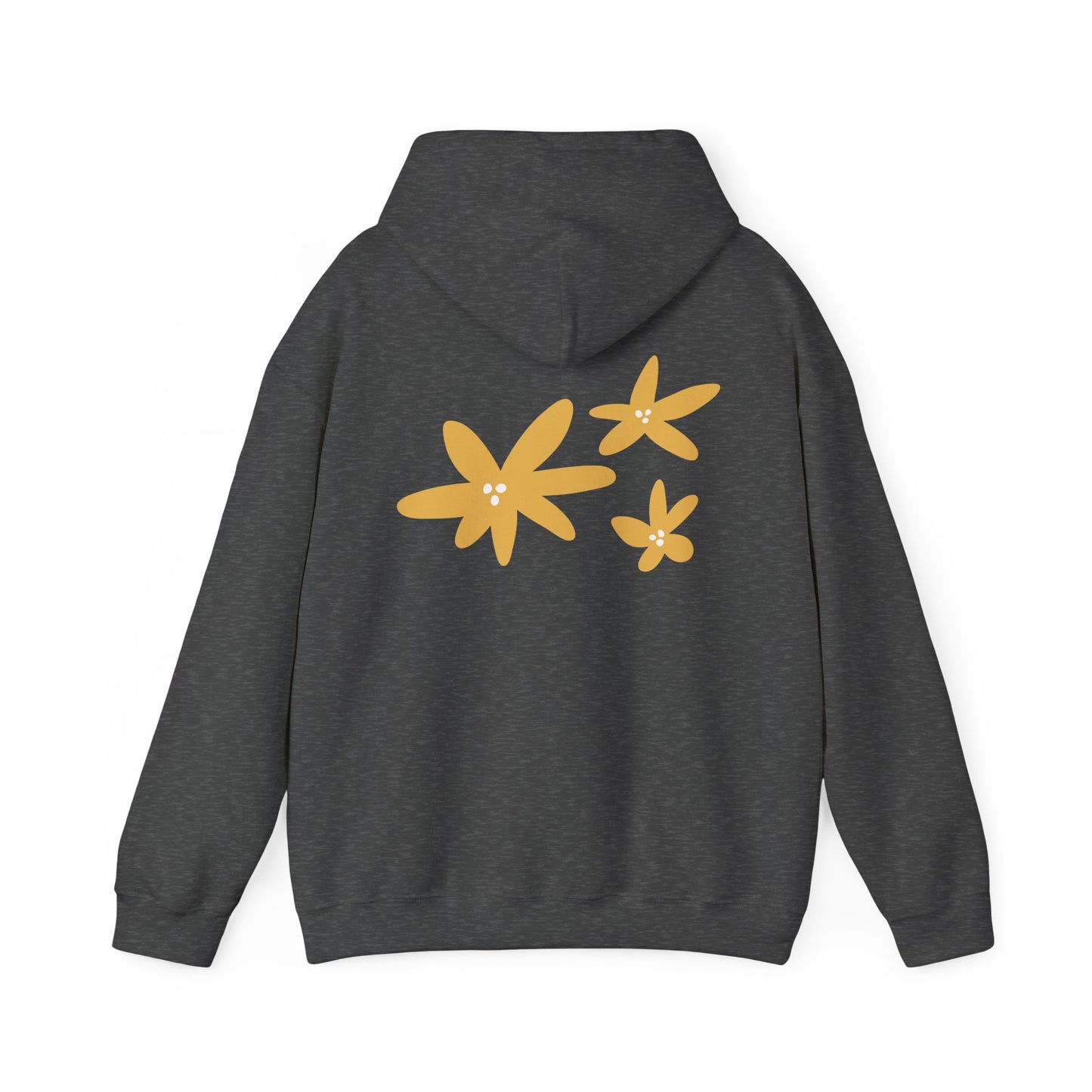 Unisex Heavy Blend™ Floral Hoodie – Cozy Spring Sweatshirt with Yellow Spring Flowers