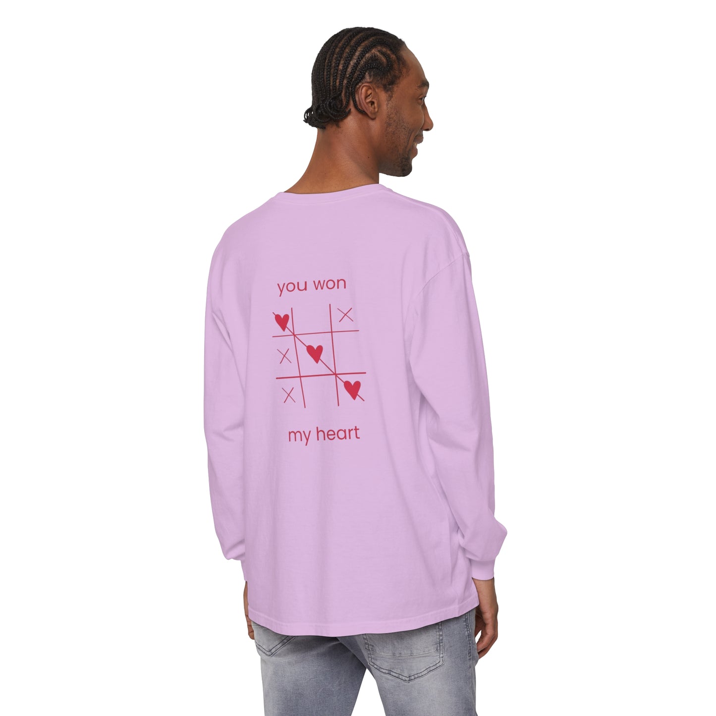 Playful Long Sleeve Tee – 'You Won My Heart'