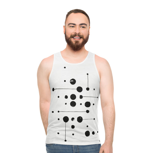 Abstract Dots Men Tank Top - Trendy Workout Wear