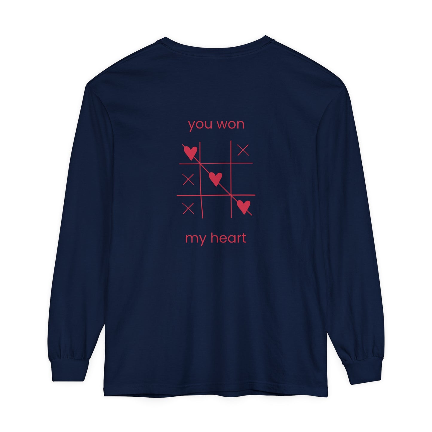 Playful Long Sleeve Tee – 'You Won My Heart'