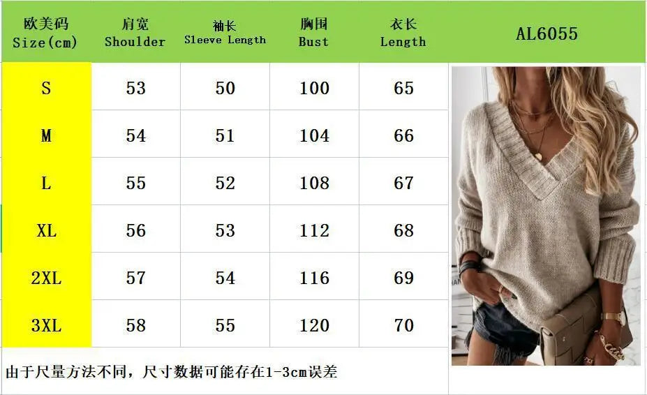 Pullovers Women Sweaters Pure Color New 2021 Autumn Winters v-neck Female Long Sleeve Turtleneck Sweaters Women Fashion YXZ6055