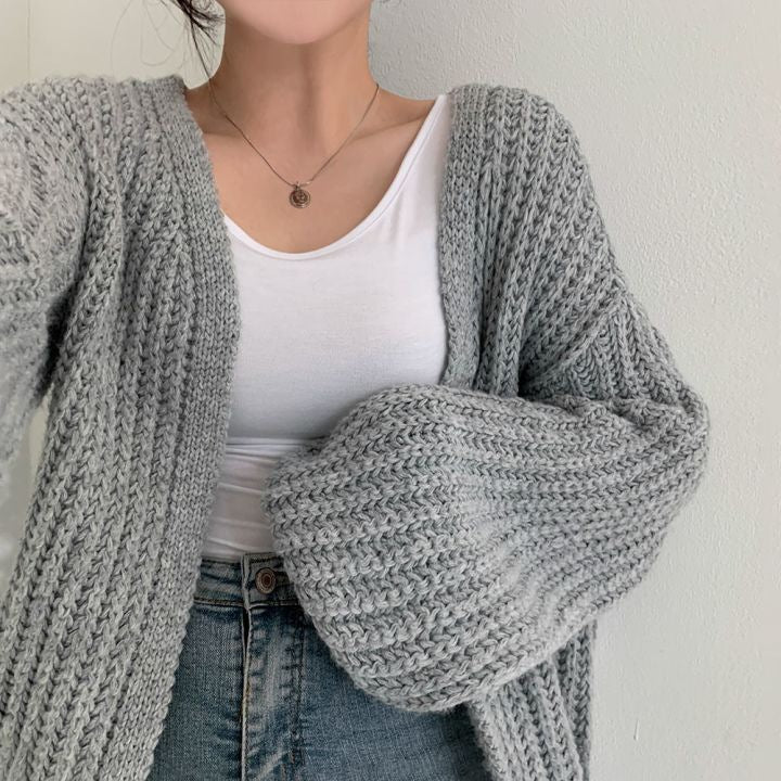 Casual Versatile Knit Cardigan Sweater Jacket V-neck Loose Streetwear Coat Tops Women Vintage Knit Sweater Jacket Y2K