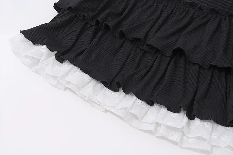 WhereMery Sexy Short Skirt Summer New Y2K Pleated Puzzle Mini Skirt Sweet and Cute Nightclub Party Women's Skirt Fashion Women's