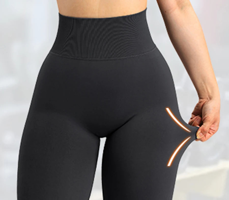 New Seamless Push Up Sport Leggings For Women High Waist Tummy Control Gym Workout Fitness Tights Stretchy Peach Butt Yoga Pants