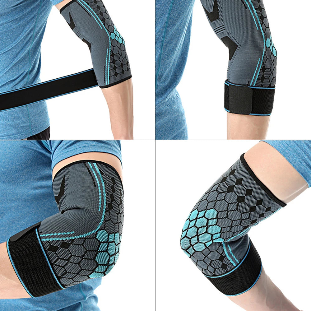 1/2Pcs Elbow Pad Support Knee Sleeve Adjustable Sports Outdoor Cycling Gym Elbow Guard Brace For Tendonitis Arthritis PainRelief