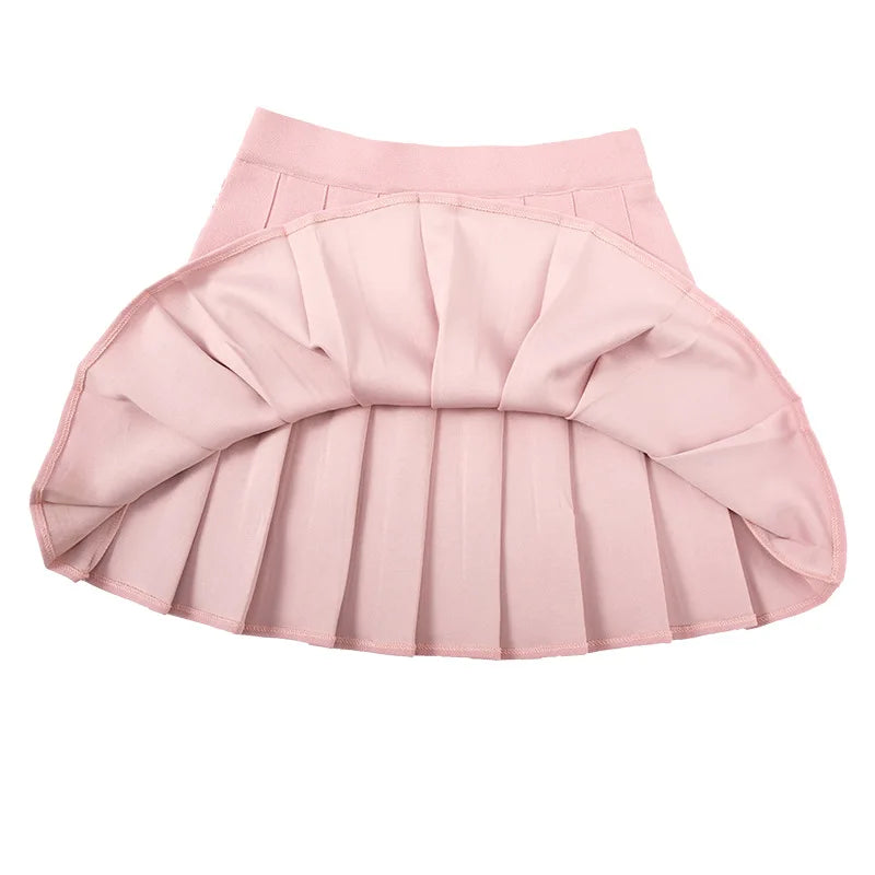 Without Shorts Women Skirts High Waist A-Line Woman Pleated Skirt Summer Fashion Female Mini Harajuku Ladies Short