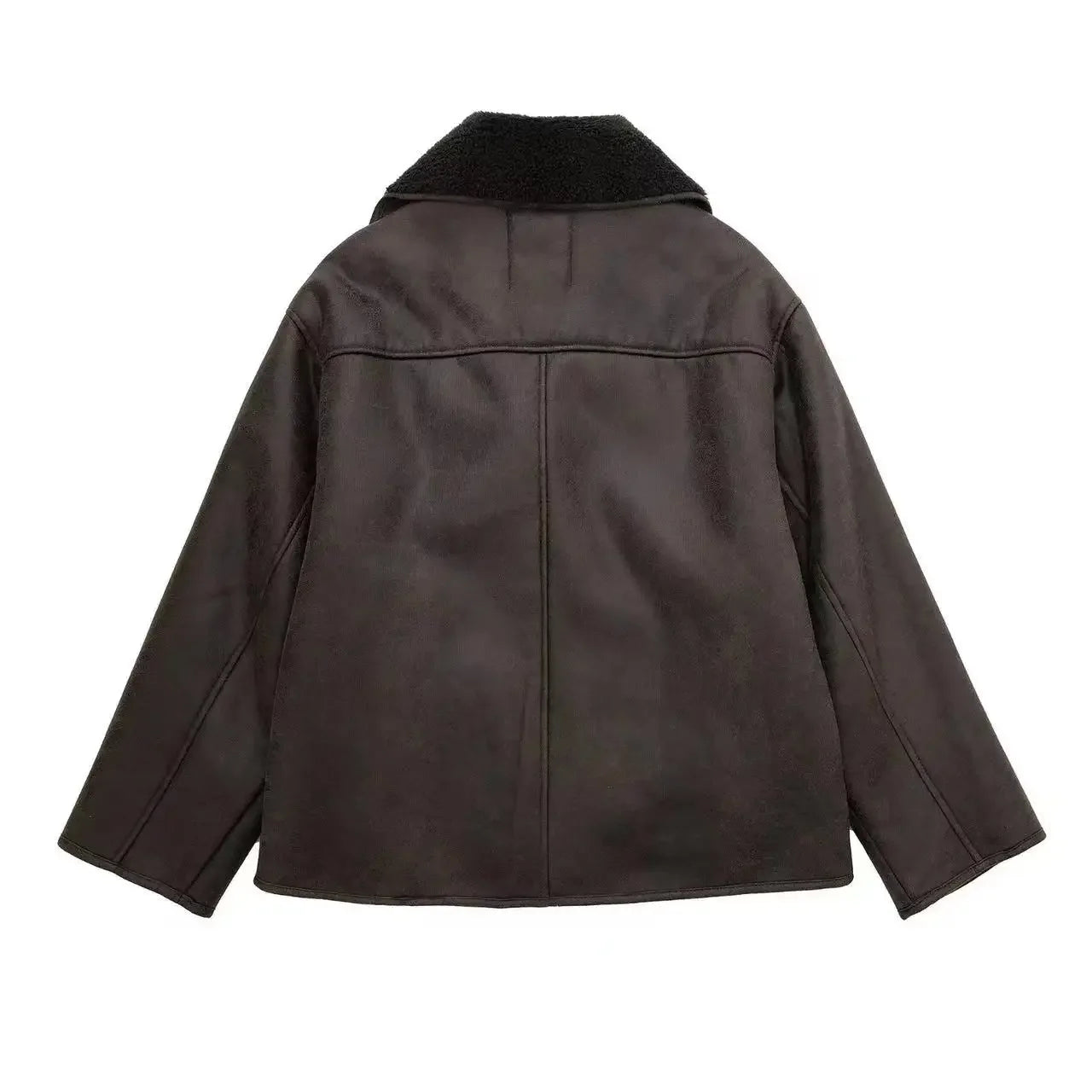 Faux Leather Jacket Hoodie for Women