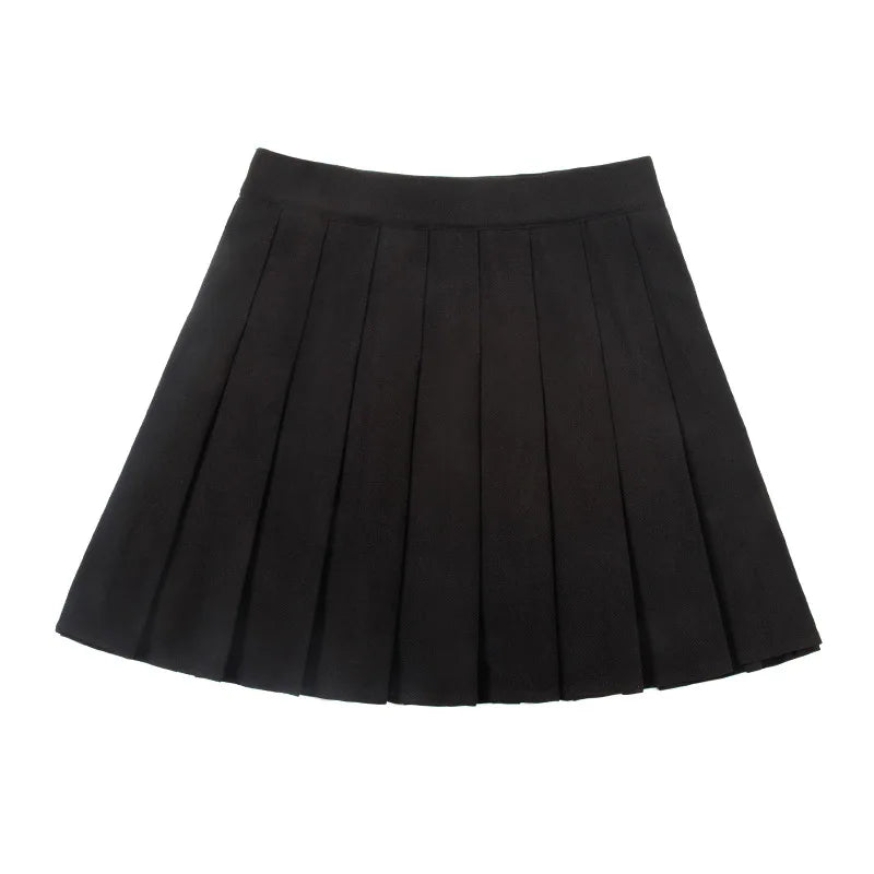 Without Shorts Women Skirts High Waist A-Line Woman Pleated Skirt Summer Fashion Female Mini Harajuku Ladies Short